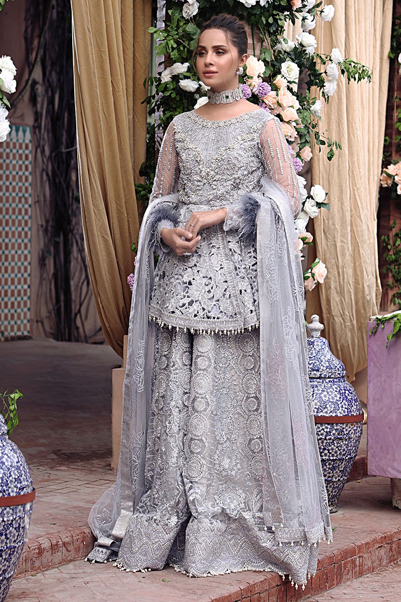 AMAL | Mushq Dhee Rani Trousseau De Luxe Luxury Wedding Collection 2021 | Unstitched Embroidered Net Suits