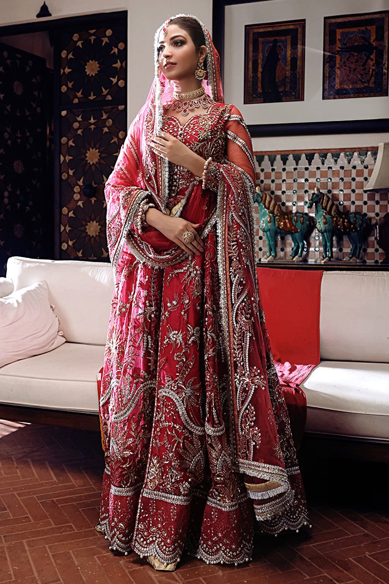 DINA | Mushq Dhee Rani Trousseau De Luxe Luxury Wedding Collection 2021 | Unstitched Embroidered Net Suits