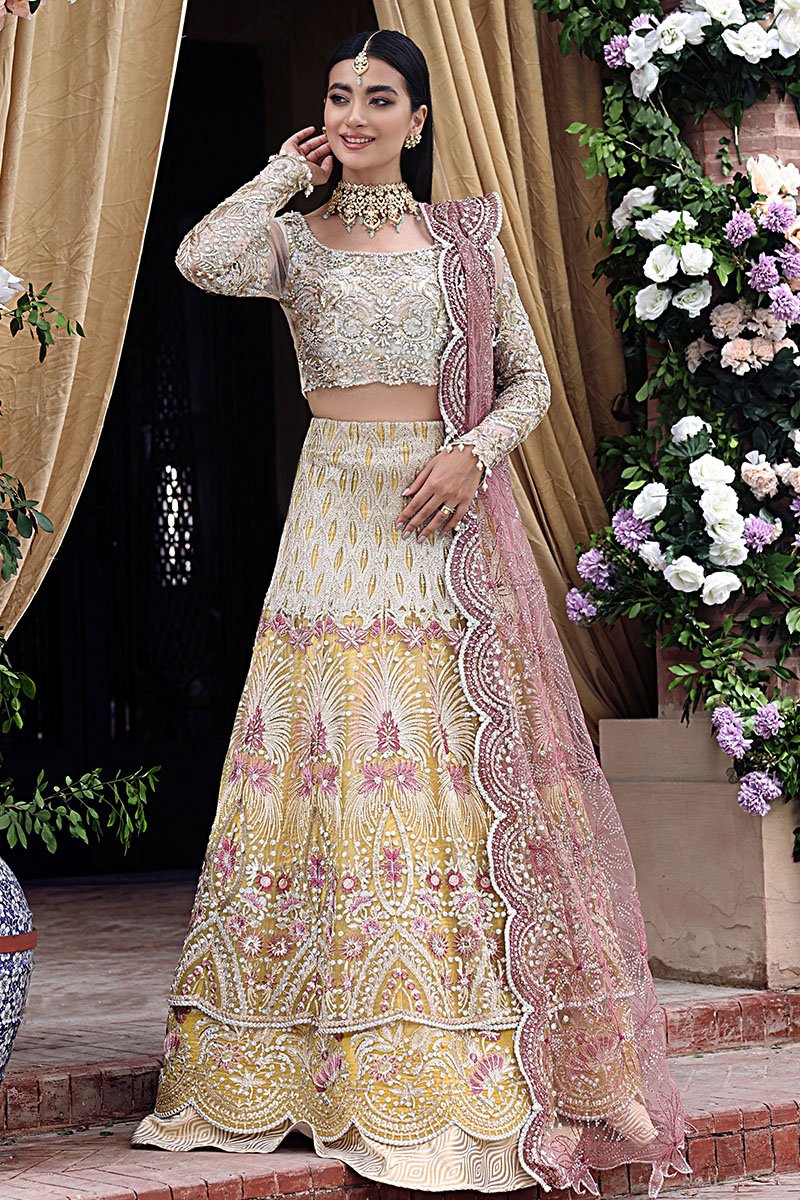 WAFAA | Mushq Dhee Rani Trousseau De Luxe Luxury Wedding Collection 2021 | Unstitched Embroidered Net Suits