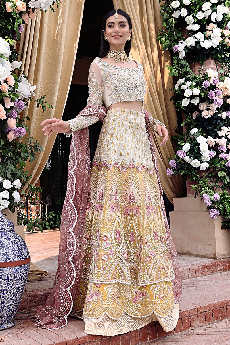 WAFAA | Mushq Dhee Rani Trousseau De Luxe Luxury Wedding Collection 2021 | Unstitched Embroidered Net Suits