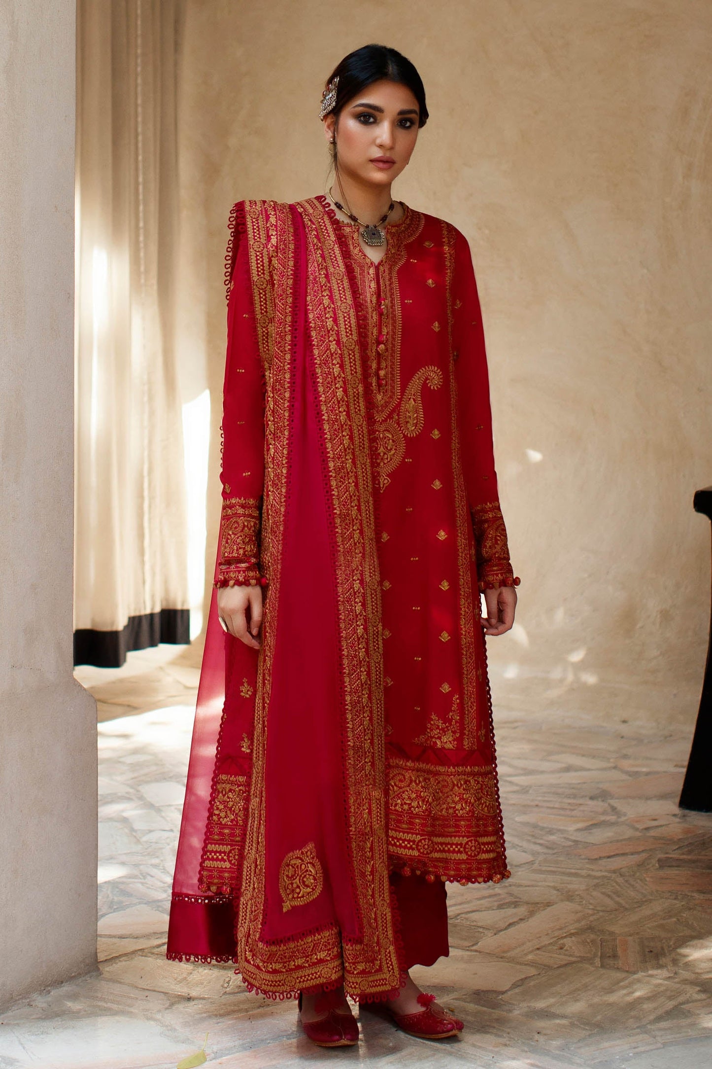 NEGIN (ZL22-14 A) | Zaha Summer Lawn Collection 2022 | Unstitched Embroidered Lawn Suits
