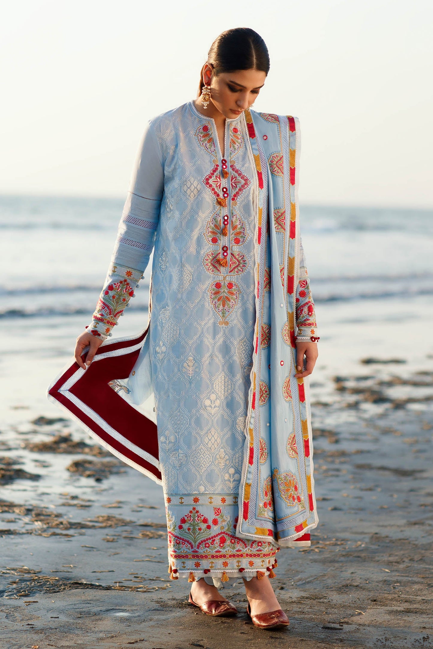 AYSAN (ZL22-08 A) | Zaha Summer Lawn Collection 2022 | Unstitched Embroidered Lawn Suits