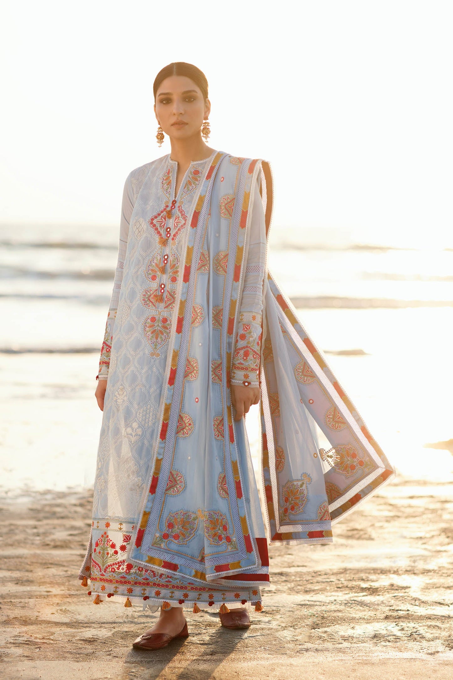 AYSAN (ZL22-08 A) | Zaha Summer Lawn Collection 2022 | Unstitched Embroidered Lawn Suits