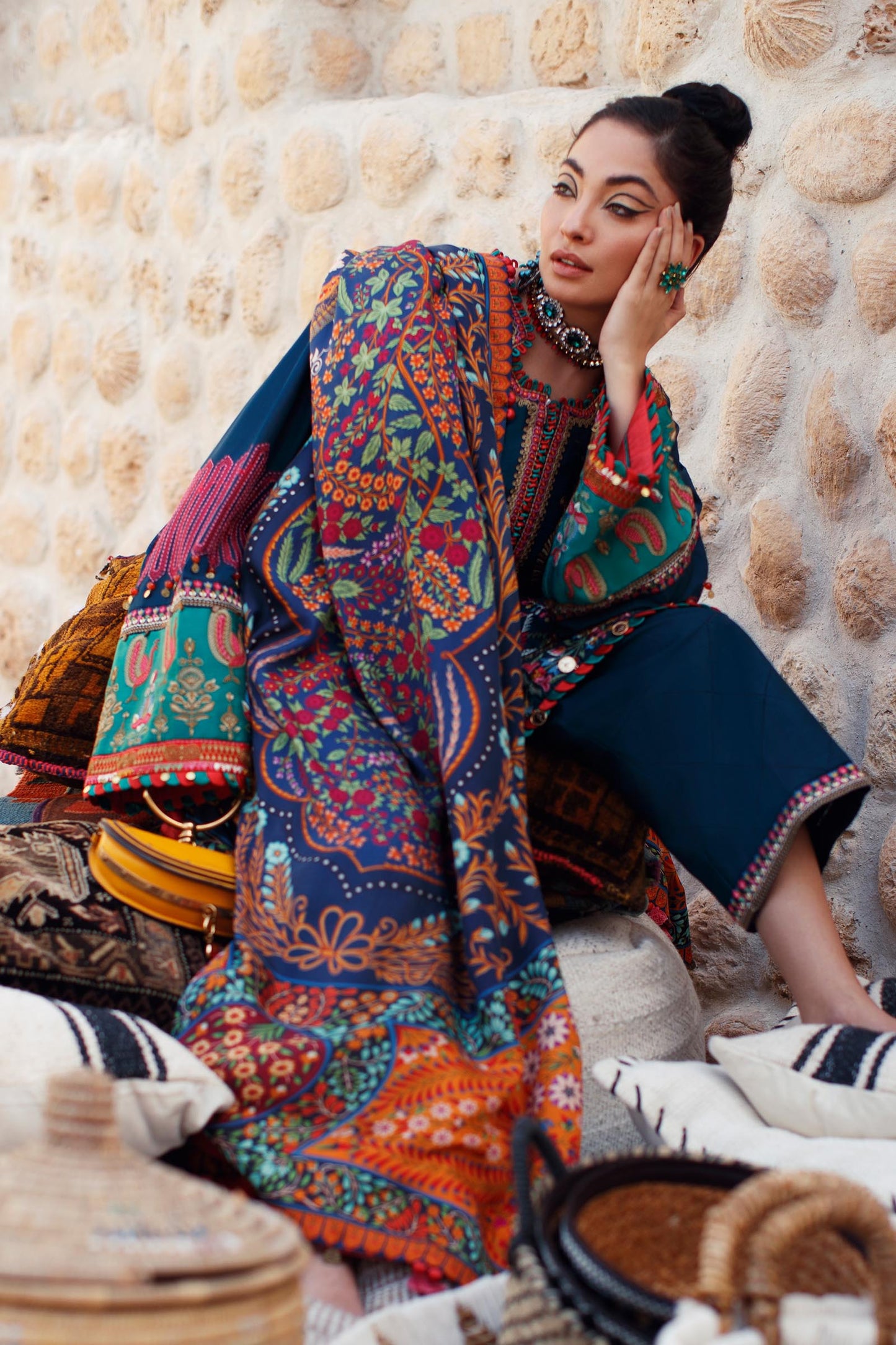 EL22-08 B (RIYA) | Elan Lawn 2022 | Unstitched Embroidered Lawn Suit