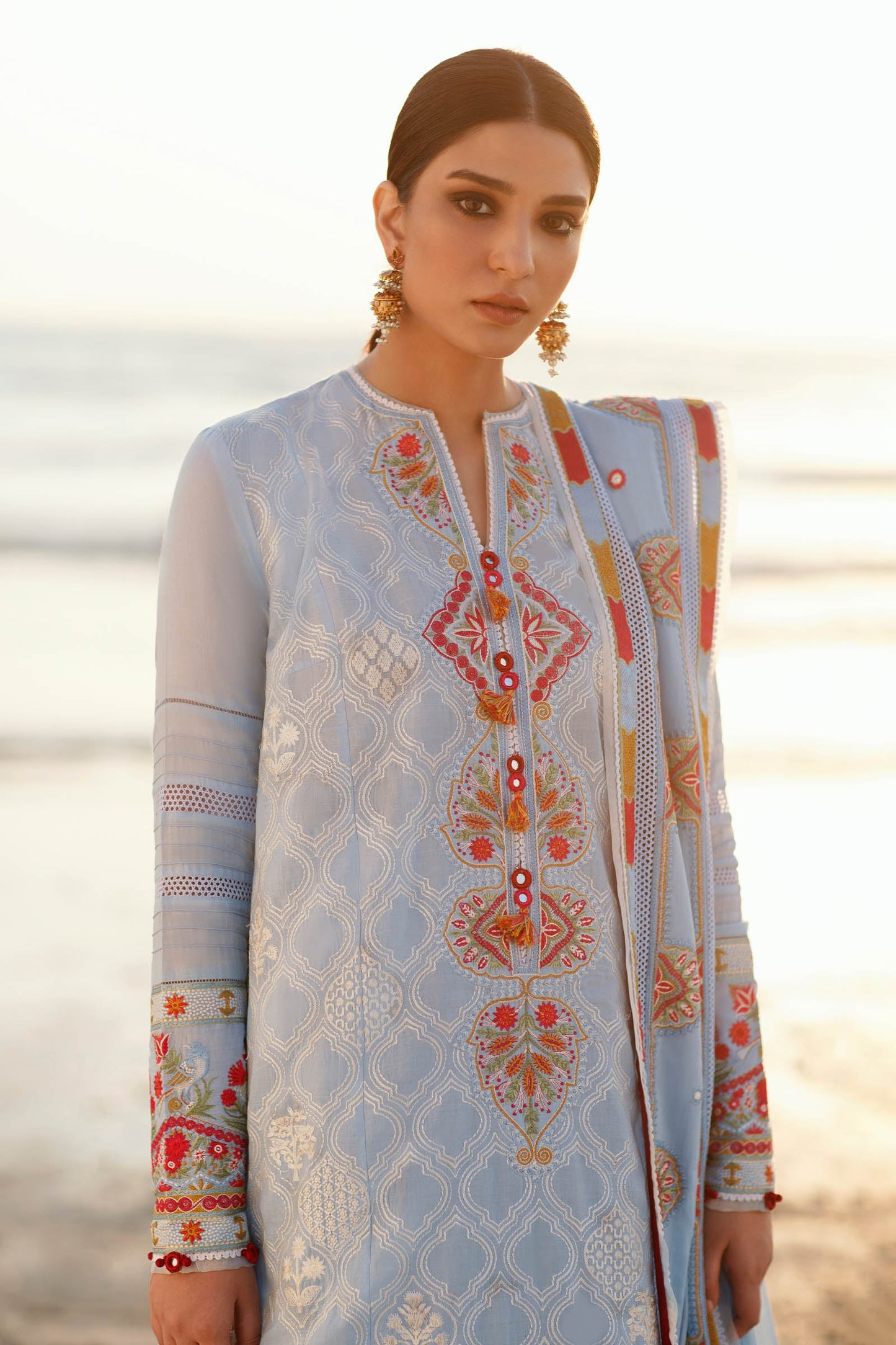 AYSAN (ZL22-08 A) | Zaha Summer Lawn Collection 2022 | Unstitched Embroidered Lawn Suits