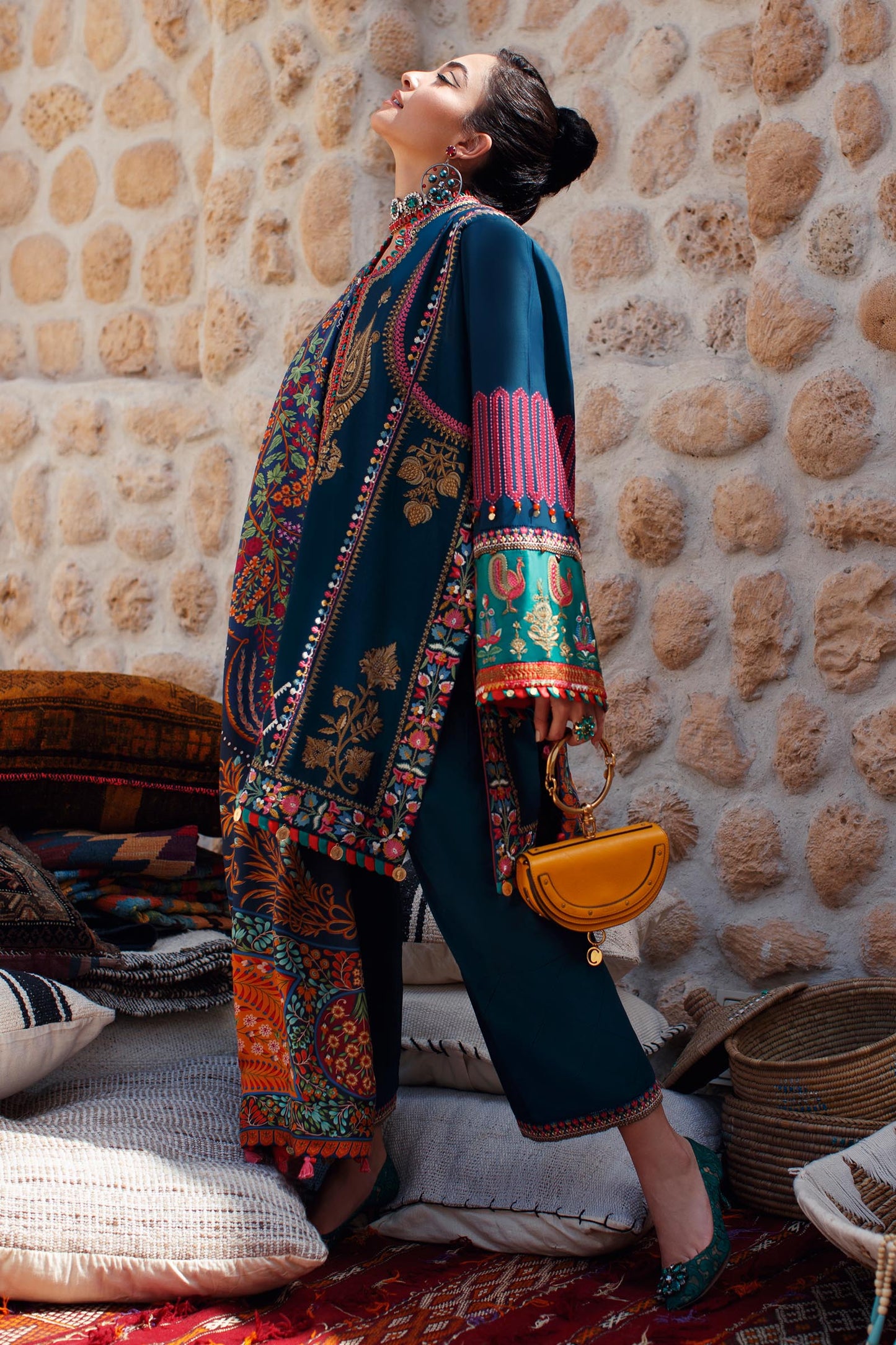 EL22-08 B (RIYA) | Elan Lawn 2022 | Unstitched Embroidered Lawn Suit