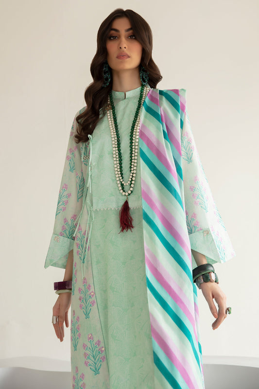 EMEL (ZRW-20916) | Zaha RTW Poplin Collection 2023 | Stitched Lawn Cambric Cotton Suits