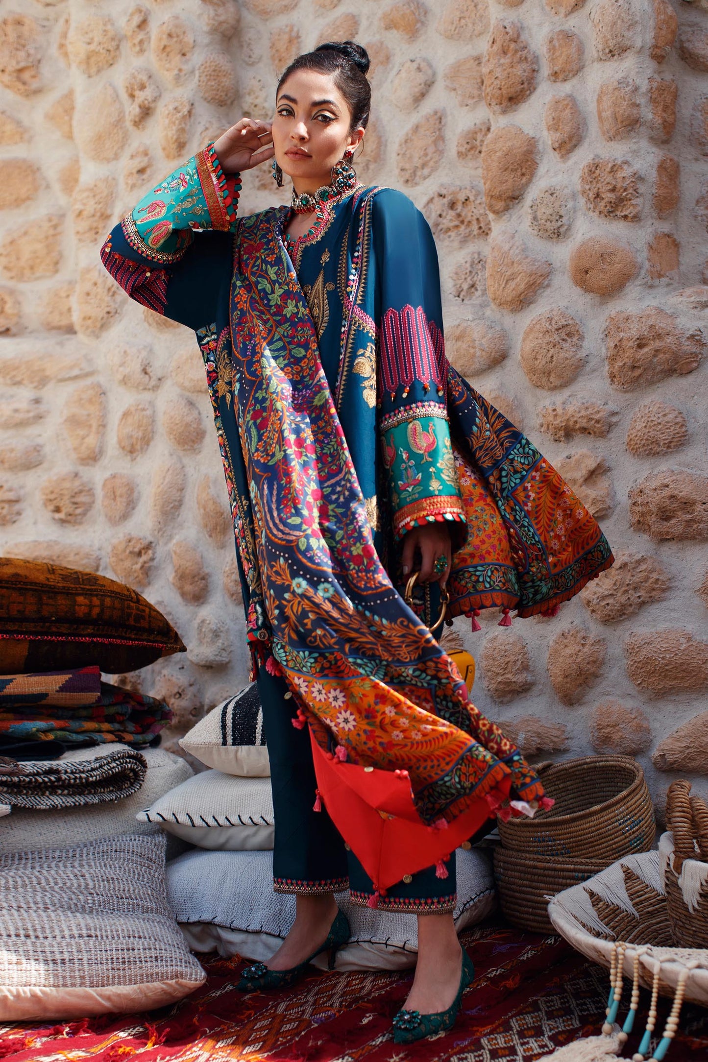 EL22-08 B (RIYA) | Elan Lawn 2022 | Unstitched Embroidered Lawn Suit