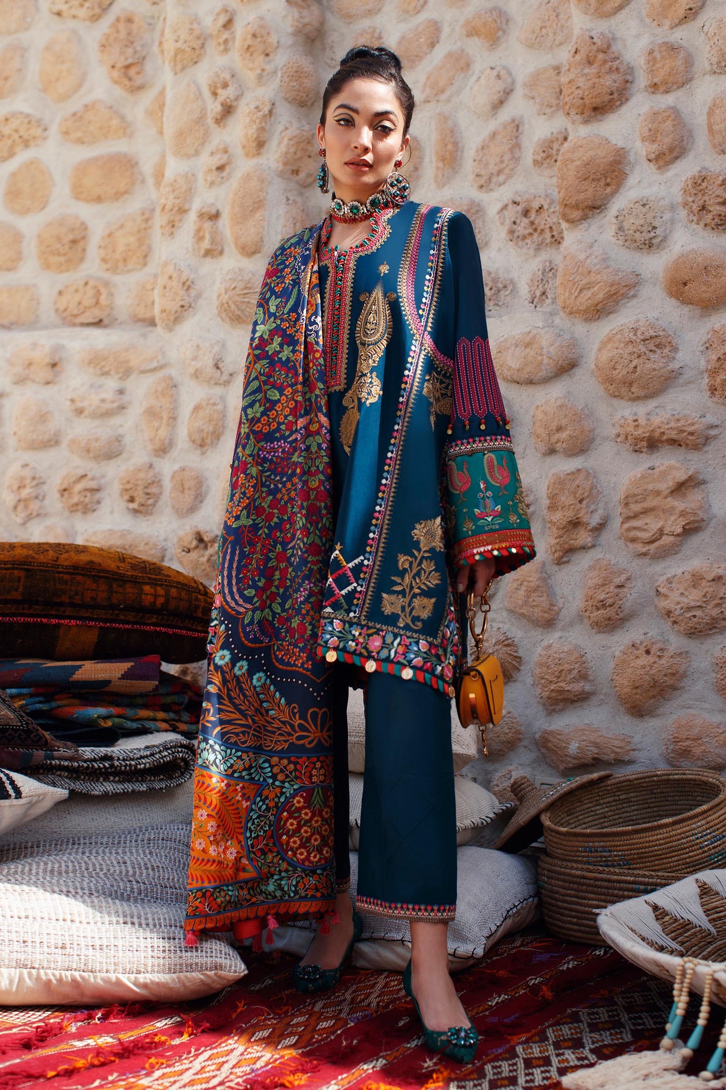 EL22-08 B (RIYA) | Elan Lawn 2022 | Unstitched Embroidered Lawn Suit