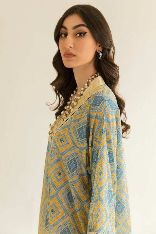 AYLIN (ZRW-20913) | Zaha RTW Poplin Collection 2023 | Stitched Lawn Cambric Cotton Suits