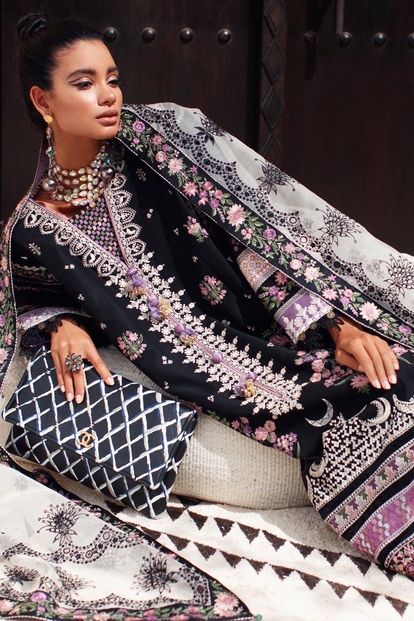 EL22-02 A (ZENEL) | Elan Lawn 2022 | Unstitched Embroidered Lawn Suit