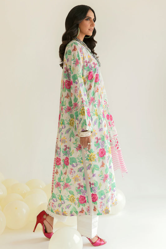 NIHAN (ZRW-20918) | Zaha RTW Poplin Collection 2023 | Stitched Lawn Cambric Cotton Suits