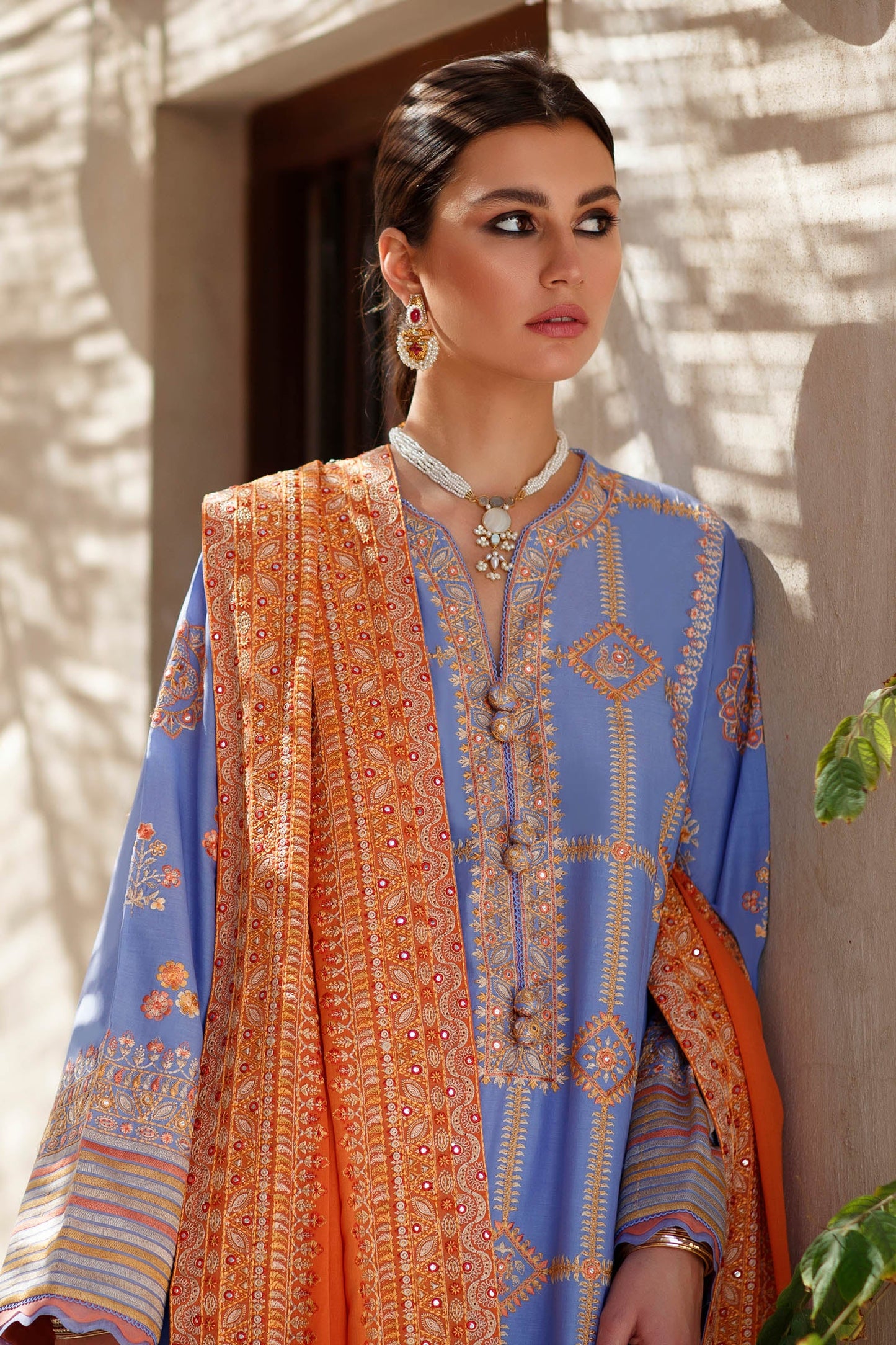 LINA (ZL22-13 A) | Zaha Summer Lawn Collection 2022 | Unstitched Embroidered Lawn Suits
