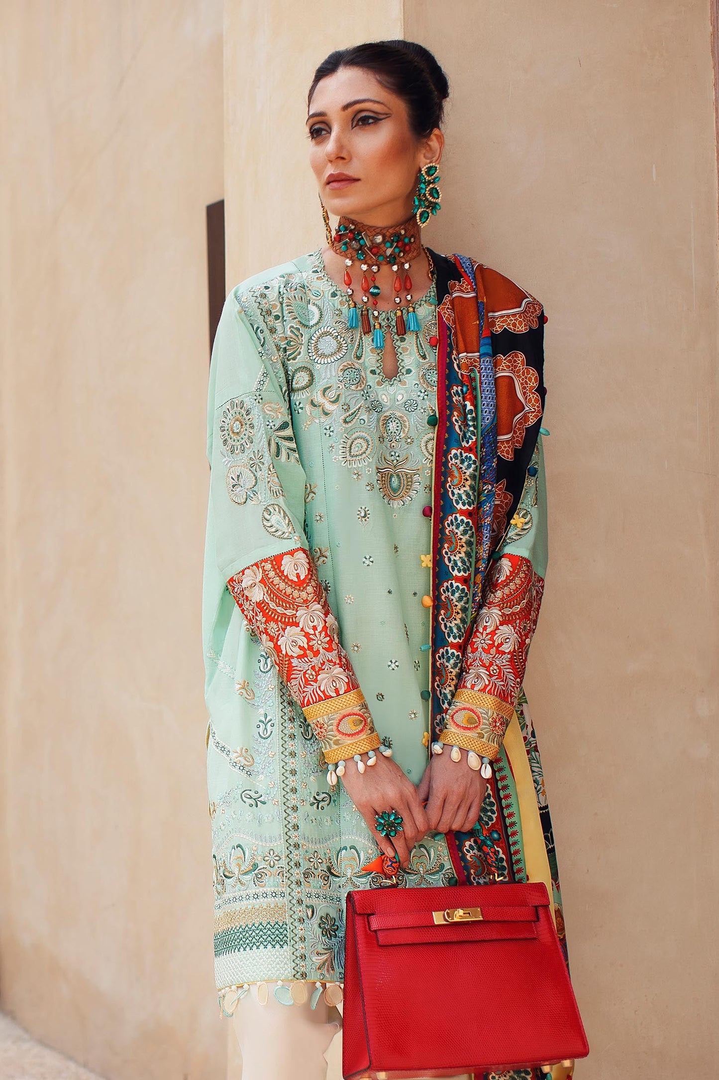 EL22-09 B (NIMA) | Elan Lawn 2022 | Unstitched Embroidered Lawn Suit