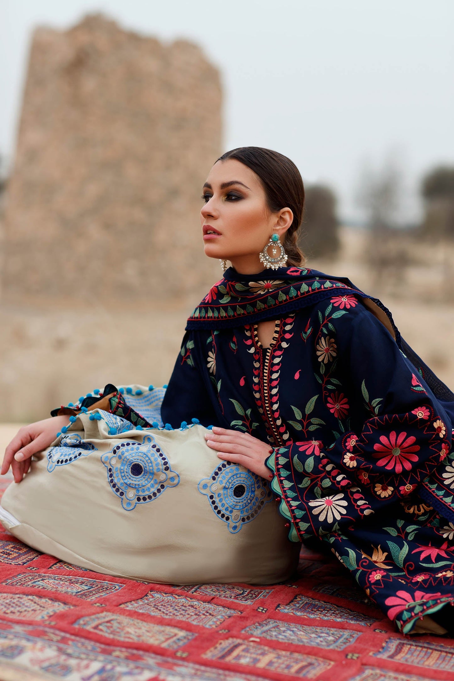 URSIYA (ZL22-07 A) | Zaha Summer Lawn Collection 2022 | Unstitched Embroidered Lawn Suits