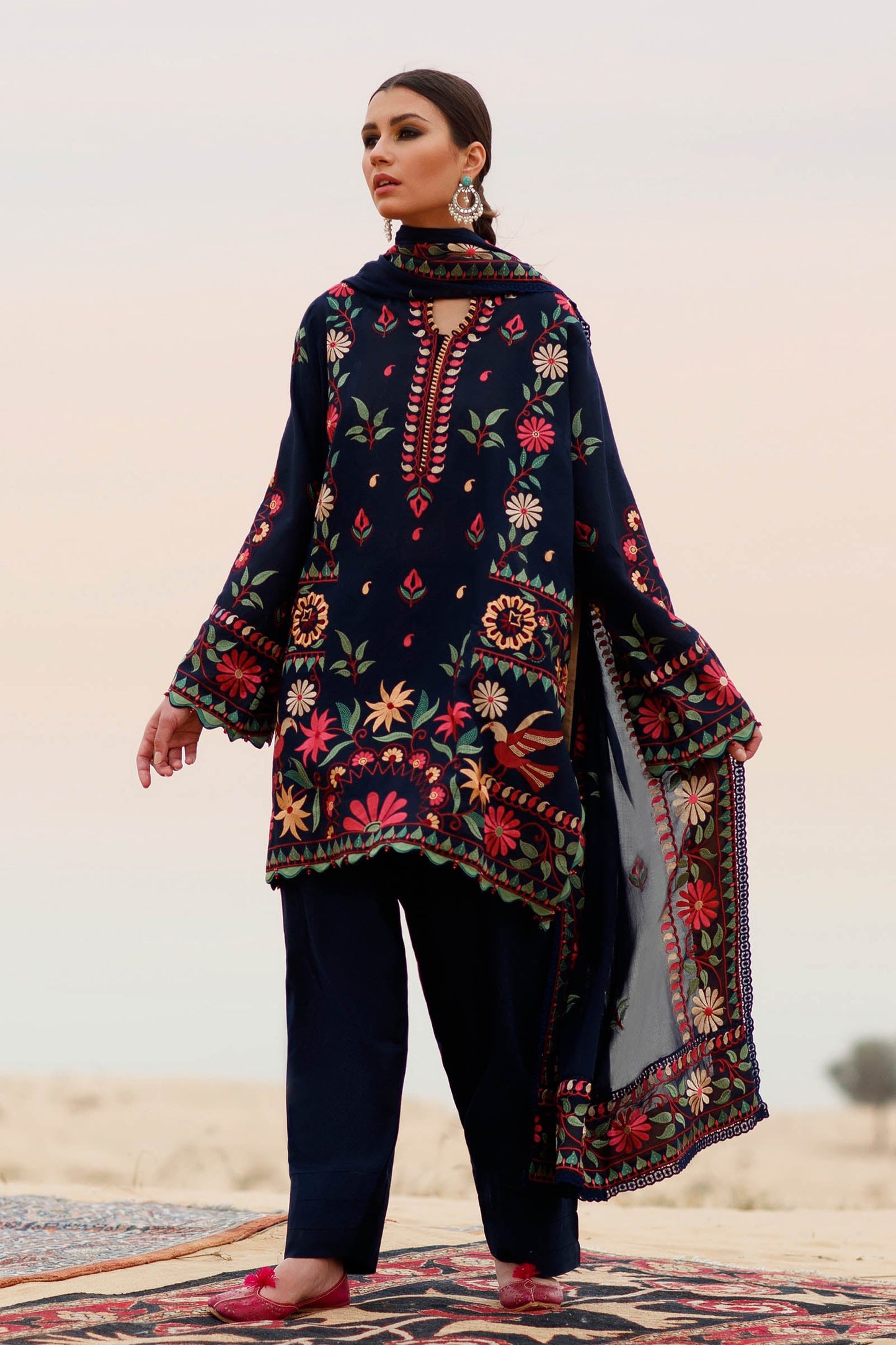 URSIYA (ZL22-07 A) | Zaha Summer Lawn Collection 2022 | Unstitched Embroidered Lawn Suits