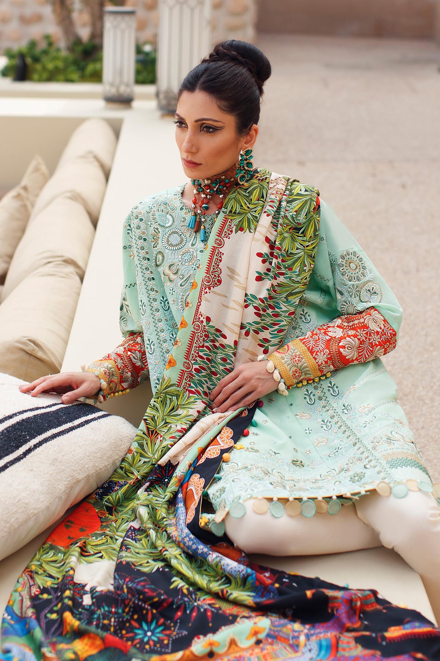 EL22-09 B (NIMA) | Elan Lawn 2022 | Unstitched Embroidered Lawn Suit