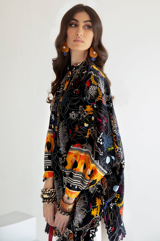 CARIA (ZRW-20972) | Zaha RTW Poplin Collection 2023 | Stitched Lawn Cambric Cotton Suits