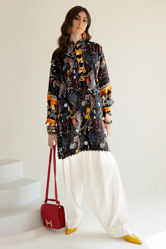 CARIA (ZRW-20972) | Zaha RTW Poplin Collection 2023 | Stitched Lawn Cambric Cotton Suits