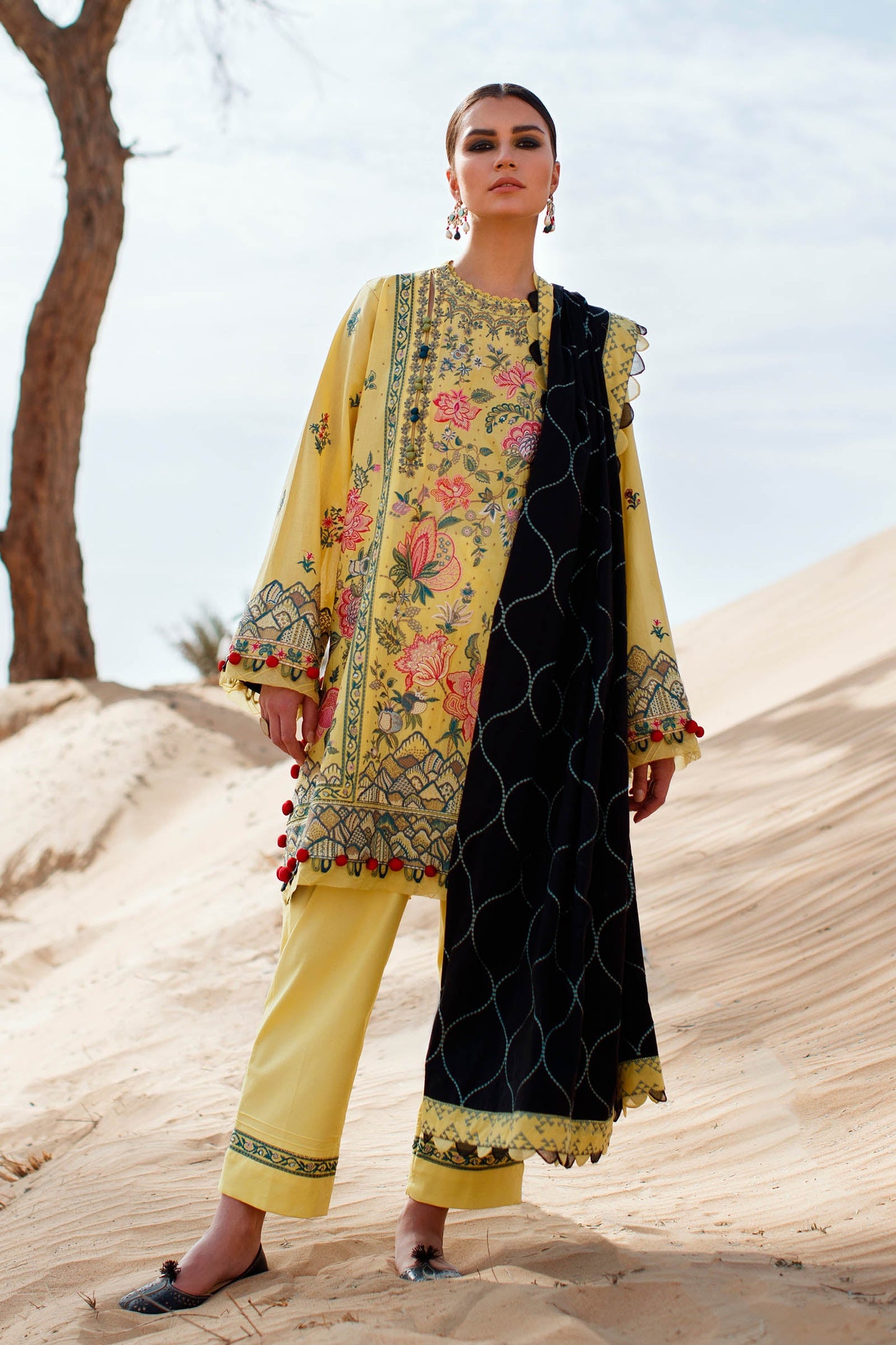 TALAYEH (ZL22-06 A) | Zaha Summer Lawn Collection 2022 | Unstitched Embroidered Lawn Suits