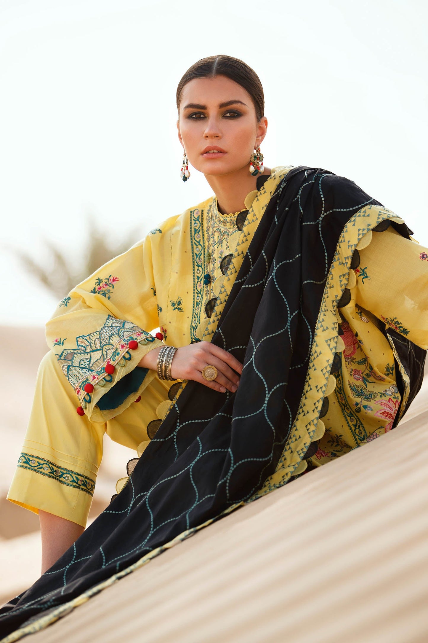 TALAYEH (ZL22-06 A) | Zaha Summer Lawn Collection 2022 | Unstitched Embroidered Lawn Suits
