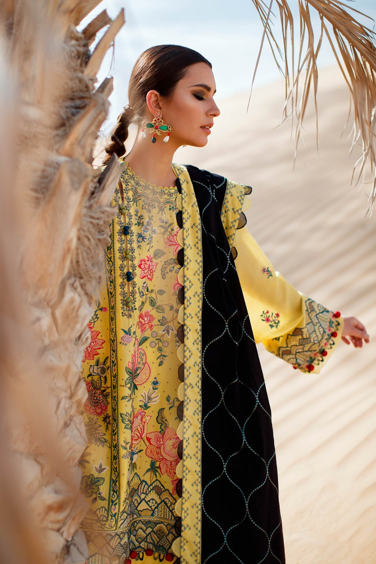 TALAYEH (ZL22-06 A) | Zaha Summer Lawn Collection 2022 | Unstitched Embroidered Lawn Suits
