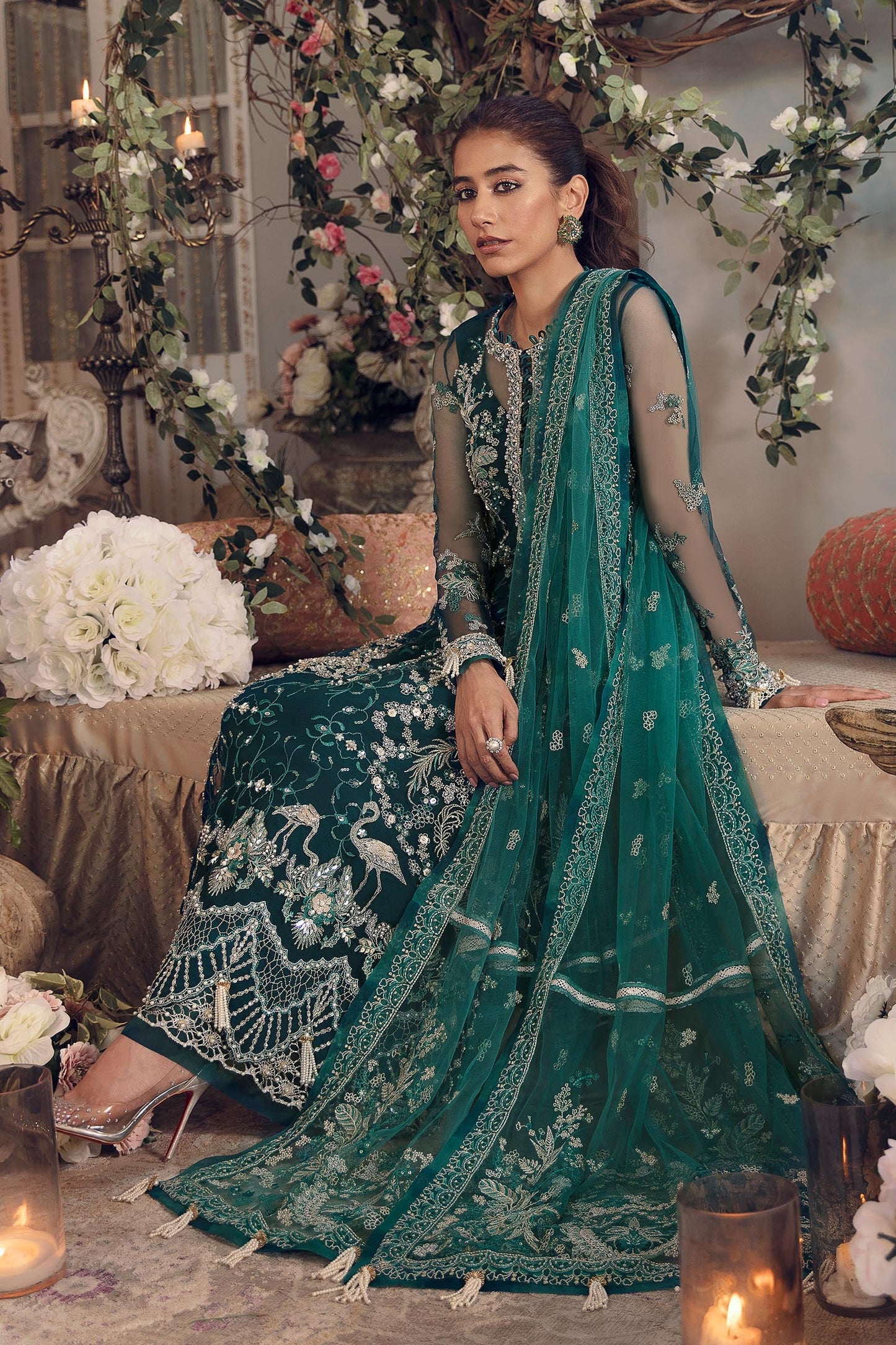 SERVAH (ZC22-03) | Zaha Gossamer Collection 2022 | Unstitched Embroidered Net Suit