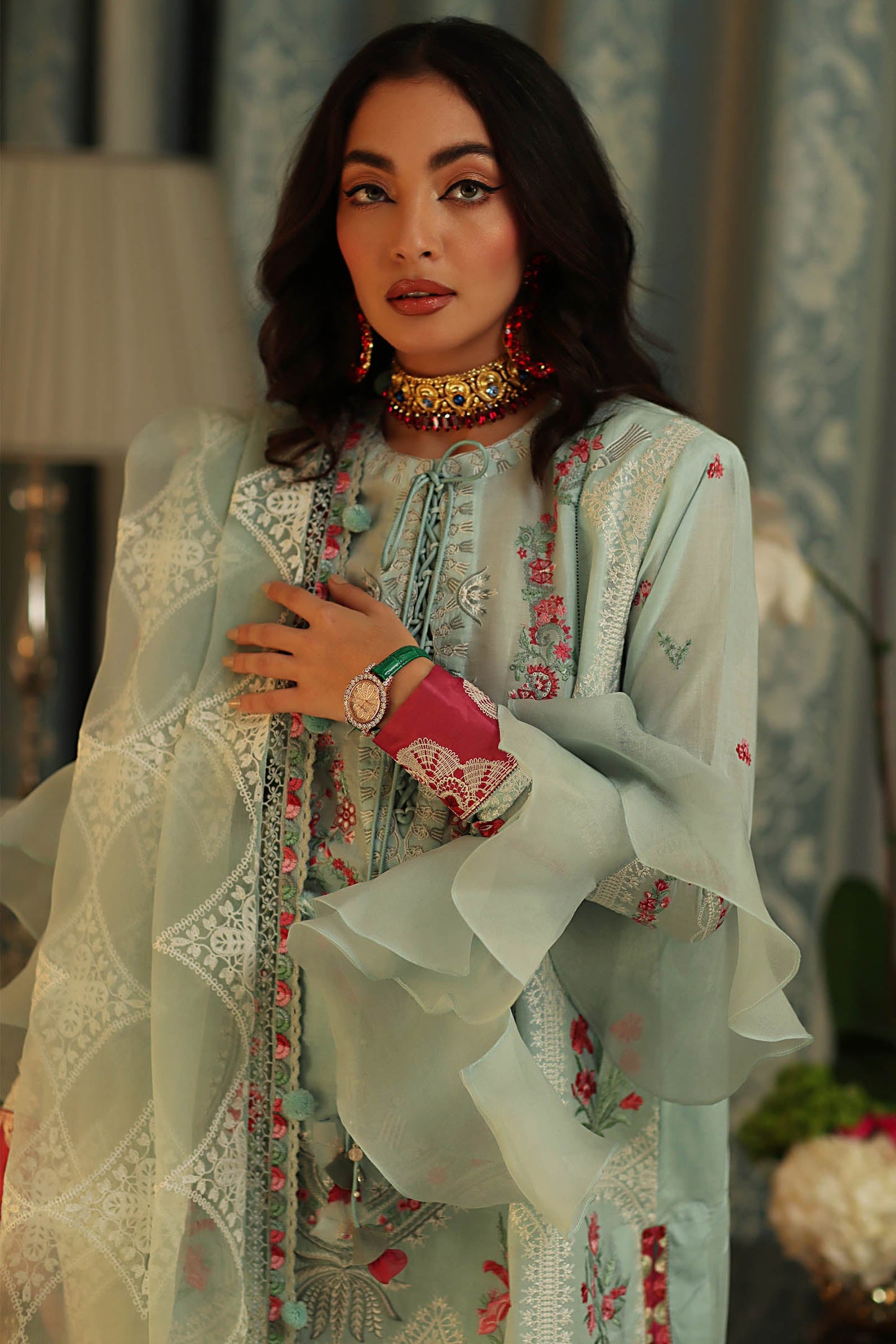 EL22-01 B (LARA) | Elan Lawn 2022 | Unstitched Embroidered Lawn Suit