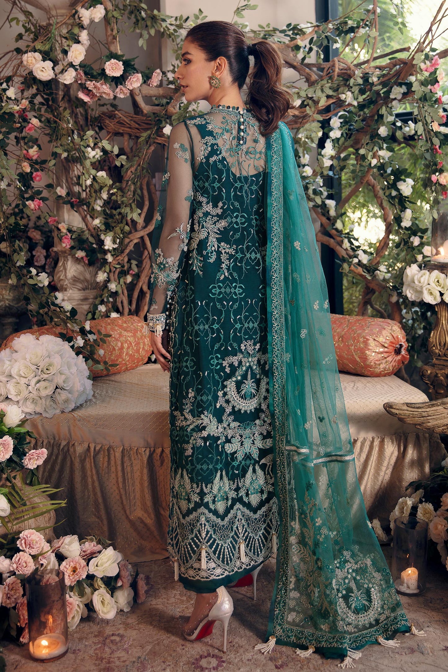 SERVAH (ZC22-03) | Zaha Gossamer Collection 2022 | Unstitched Embroidered Net Suit