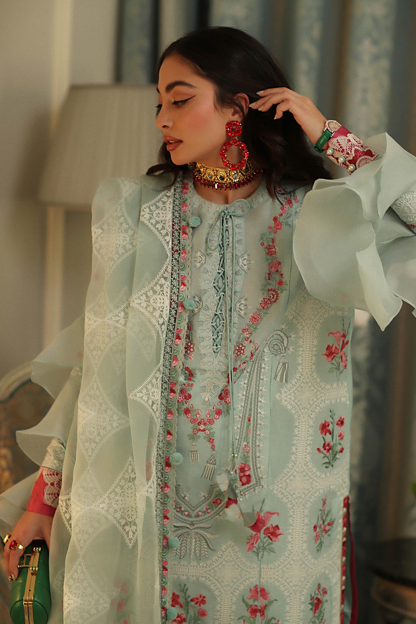 EL22-01 B (LARA) | Elan Lawn 2022 | Unstitched Embroidered Lawn Suit