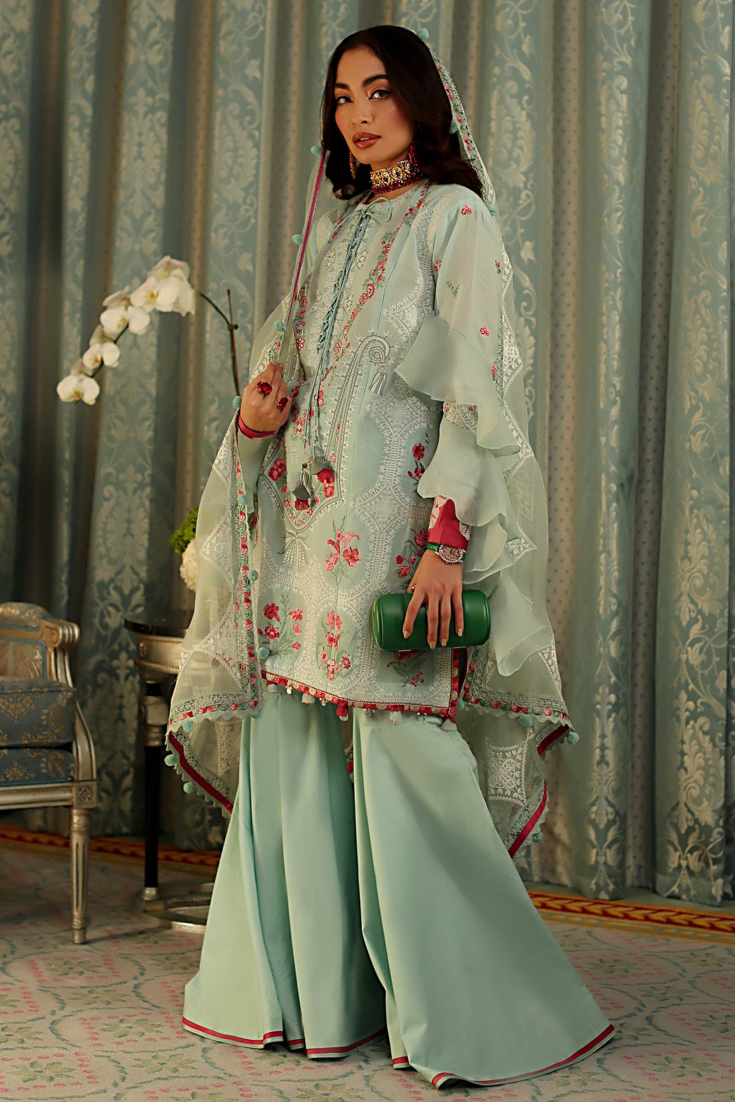 EL22-01 B (LARA) | Elan Lawn 2022 | Unstitched Embroidered Lawn Suit