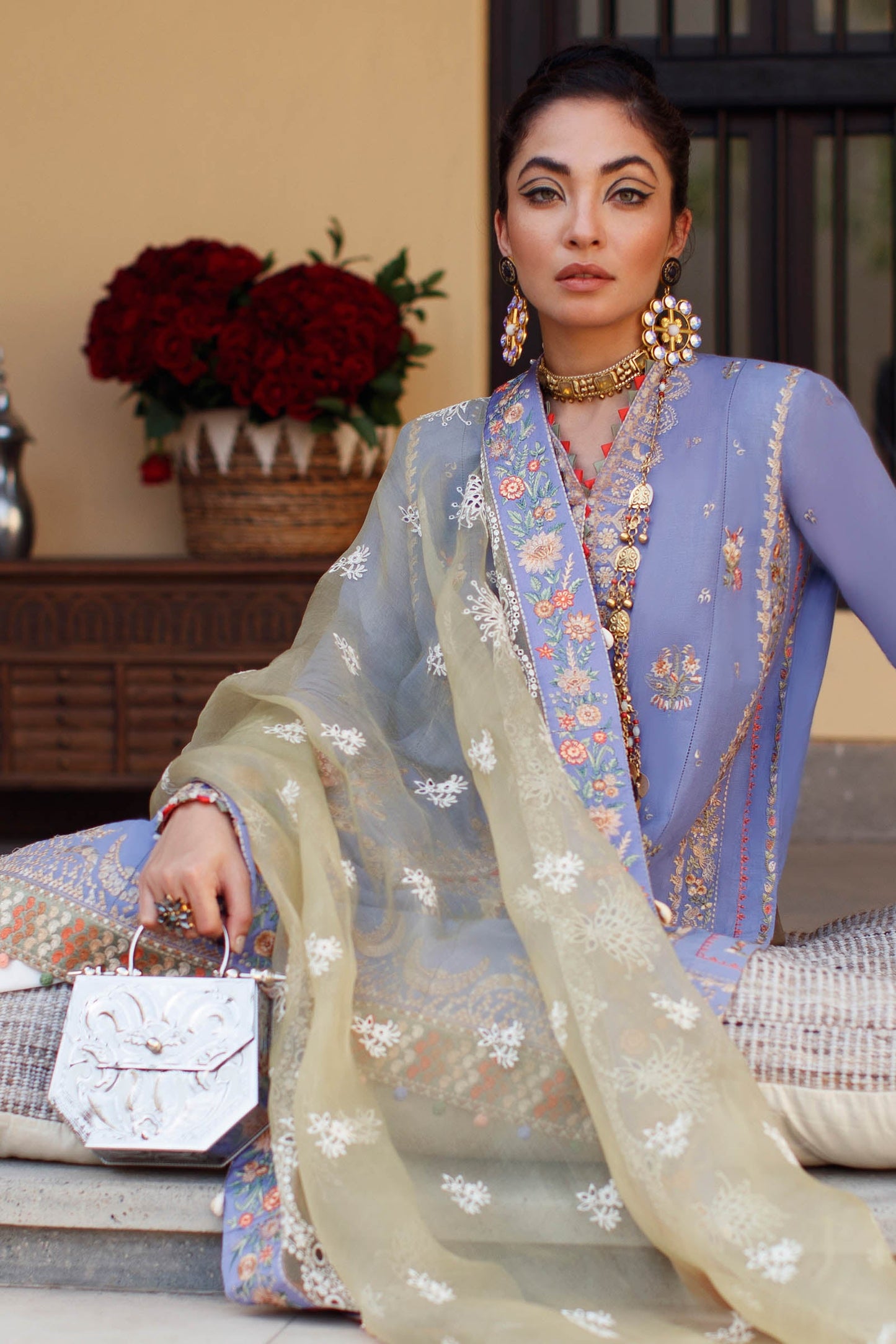 EL22-02 B (ZENEL) | Elan Lawn 2022 | Unstitched Embroidered Lawn Suit