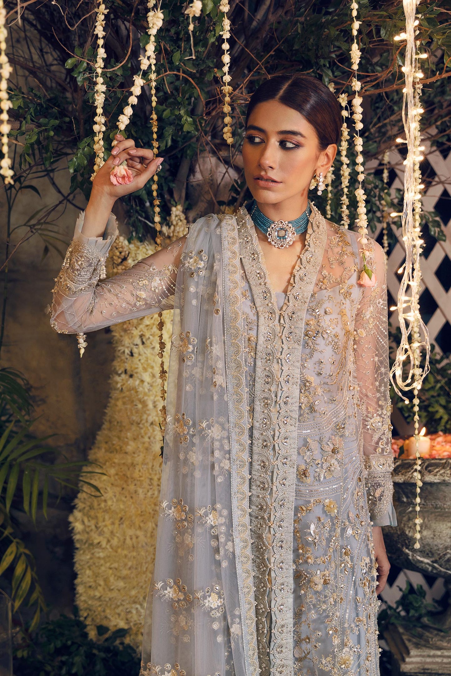 FOROUZAN (ZRW-20588) | Zaha Gossamer RTW Collection 2022 | Stitched Embellished Suits