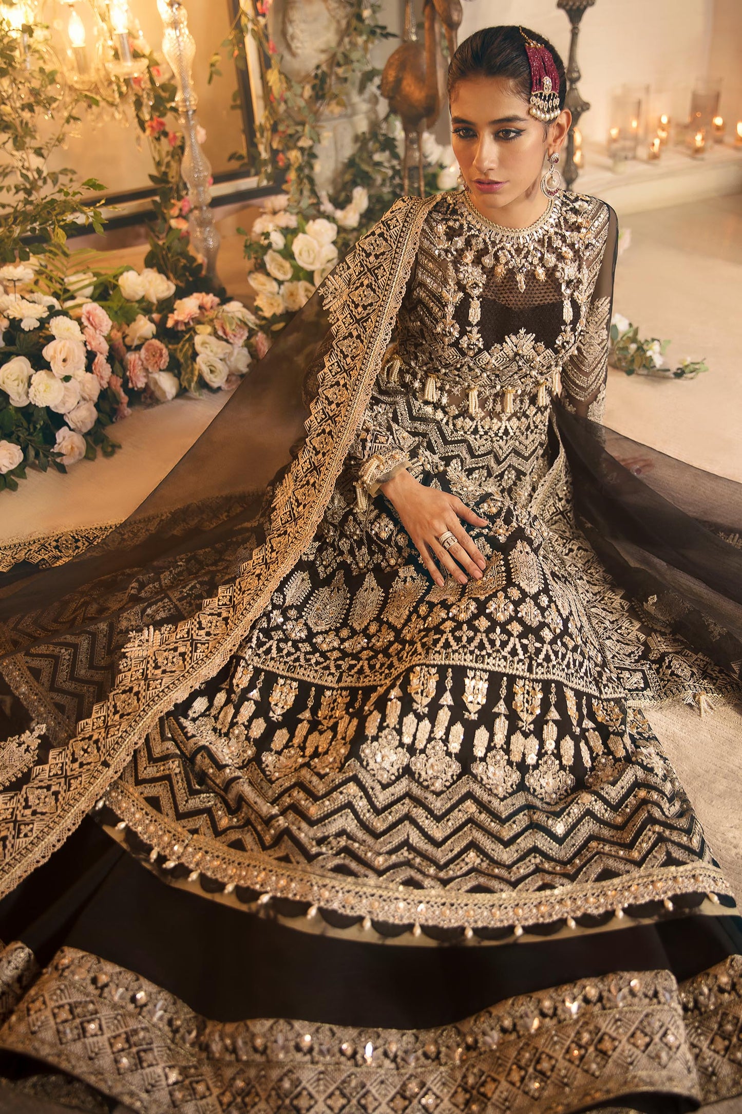 MANIJEH (ZC22-08) | Zaha Gossamer Collection 2022 | Unstitched Embroidered Net Suit