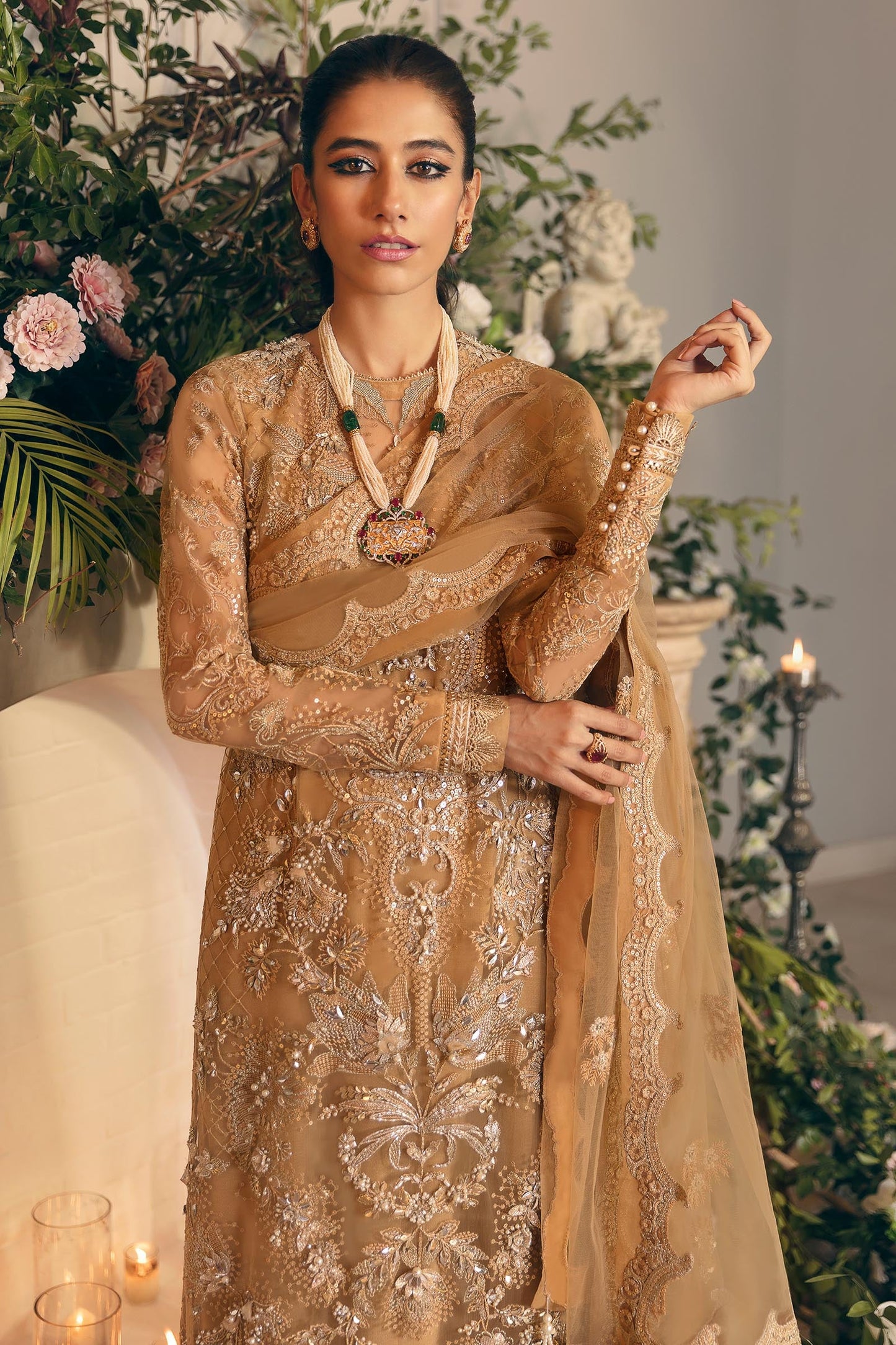 ZARIN (ZC22-07) | Zaha Gossamer Collection 2022 | Unstitched Embroidered Net Suit