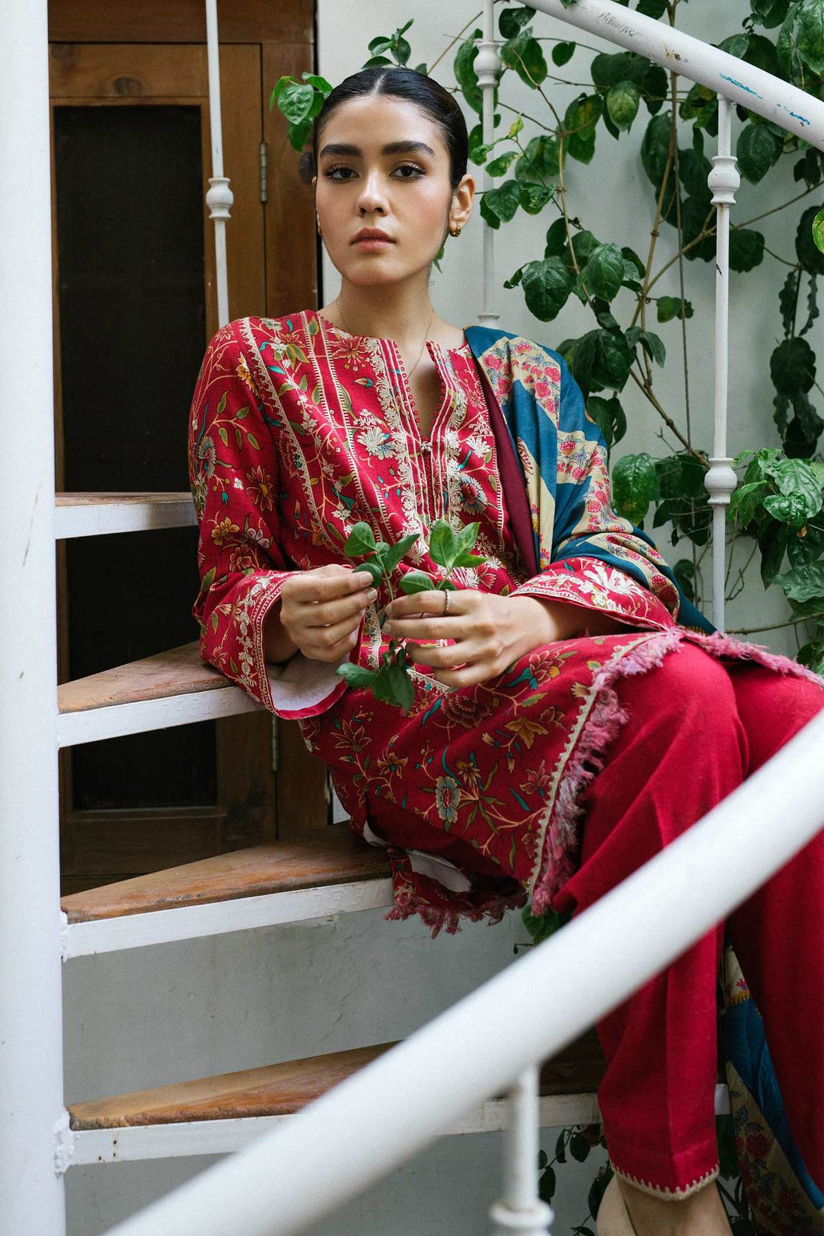 ZW21-1A | Zara Shahjahan Coco Winter 2021 Collection | Unstitched Embroidered Khaddar Suit
