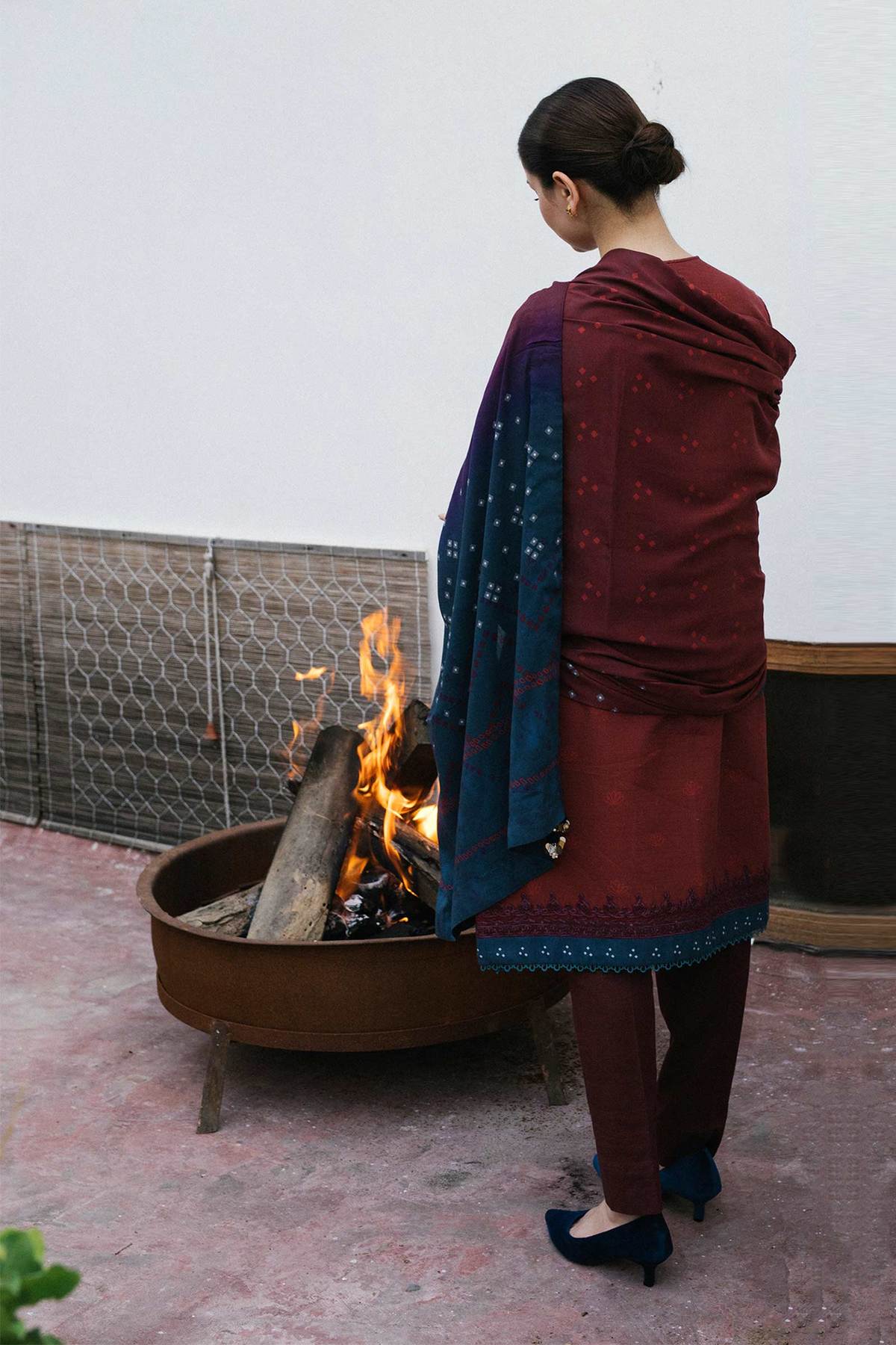 ZW21-2B | Zara Shahjahan Coco Winter 2021 Collection | Unstitched Embroidered Khaddar Shirt