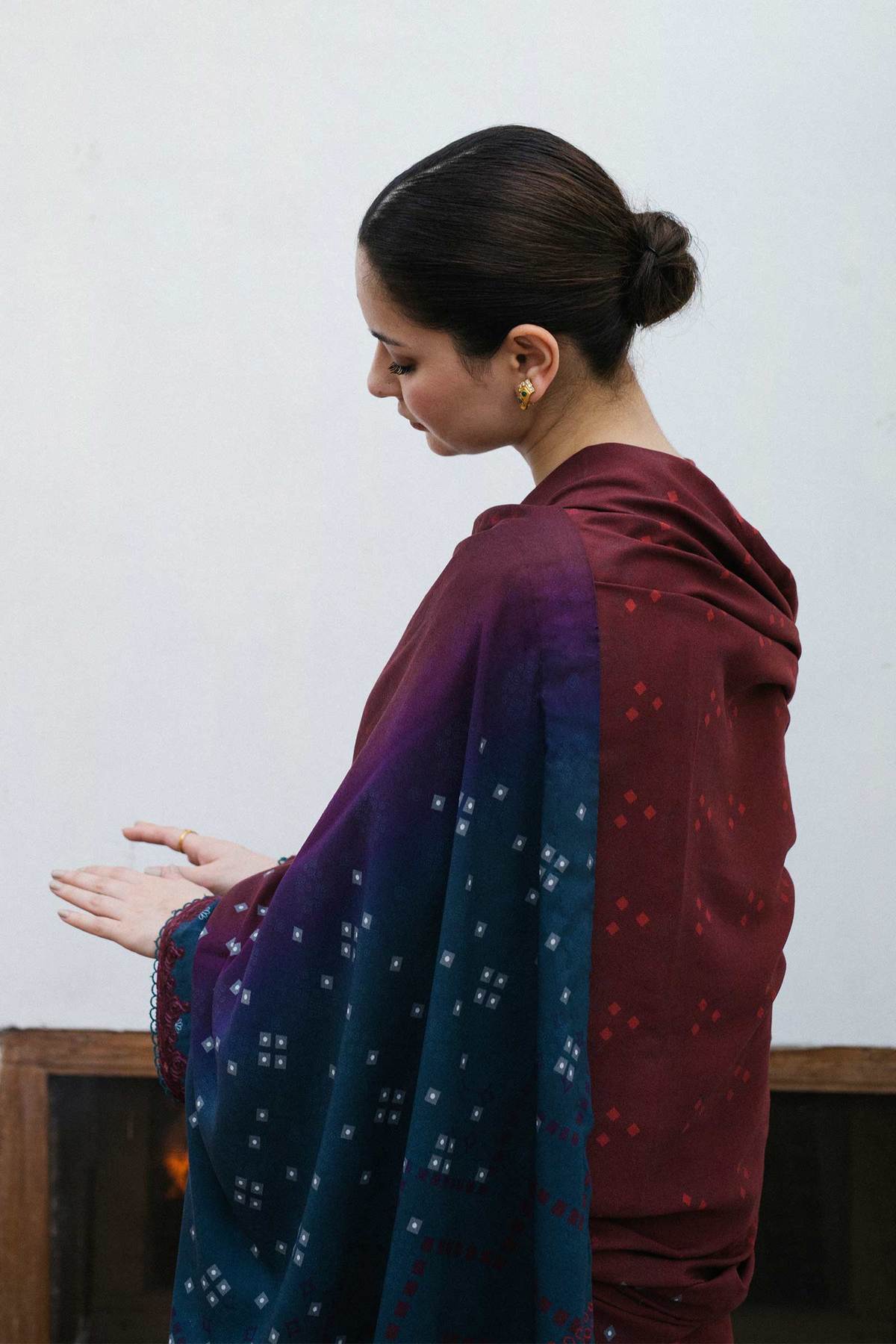 ZW21-2B | Zara Shahjahan Coco Winter 2021 Collection | Unstitched Embroidered Khaddar Shirt