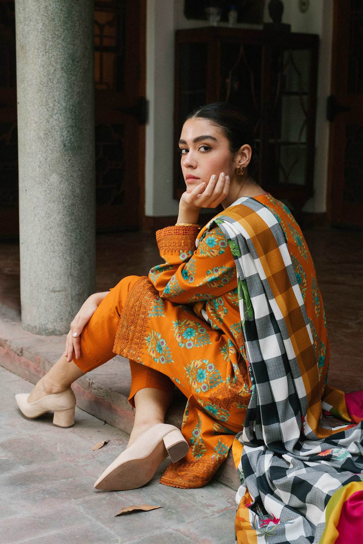 ZW21-3A | Zara Shahjahan Coco Winter 2021 Collection | Unstitched Embroidered Khaddar Suits