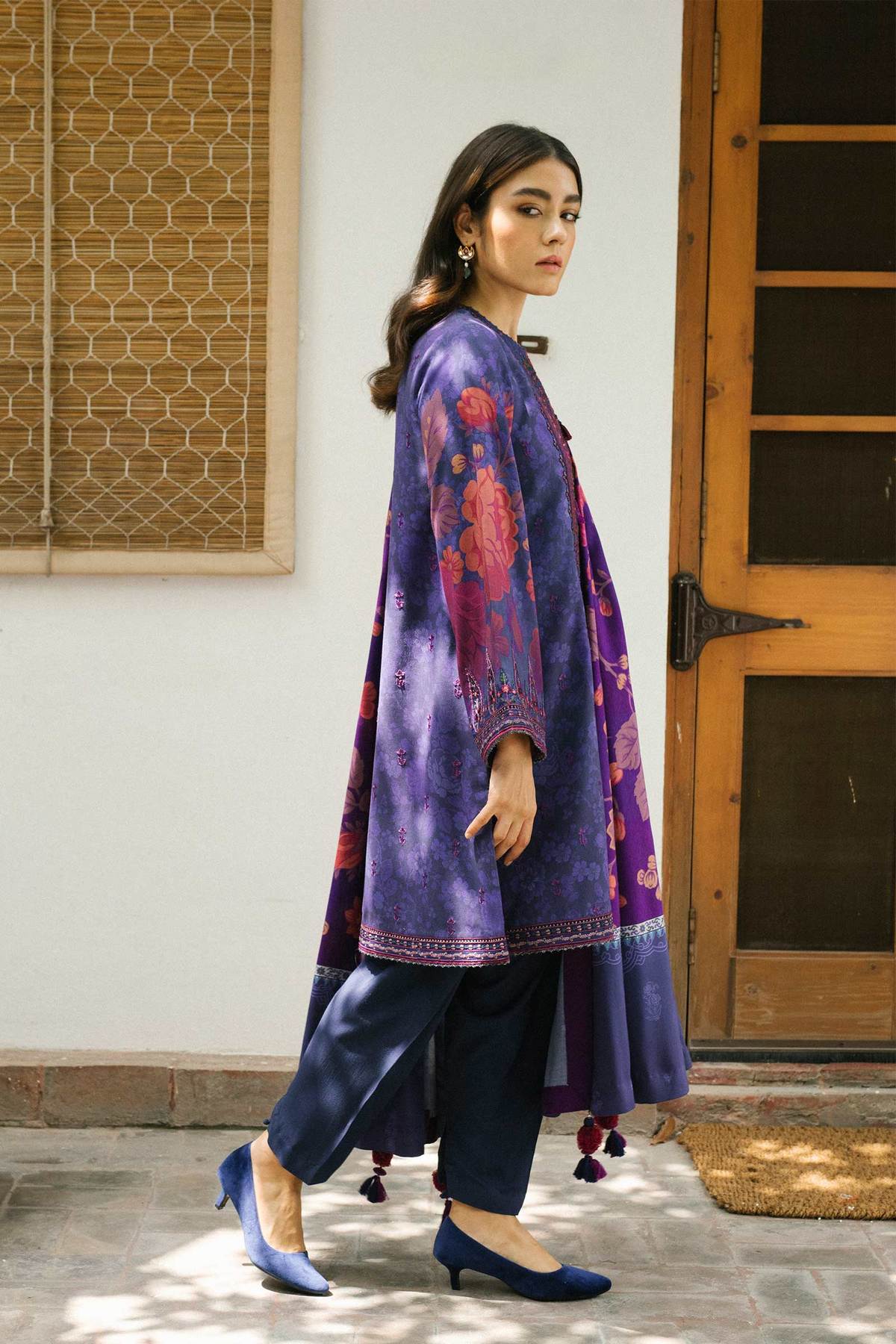 ZW21-4A | Zara Shahjahan Coco Winter 2021 Collection | Unstitched Embroidered Linen Suits