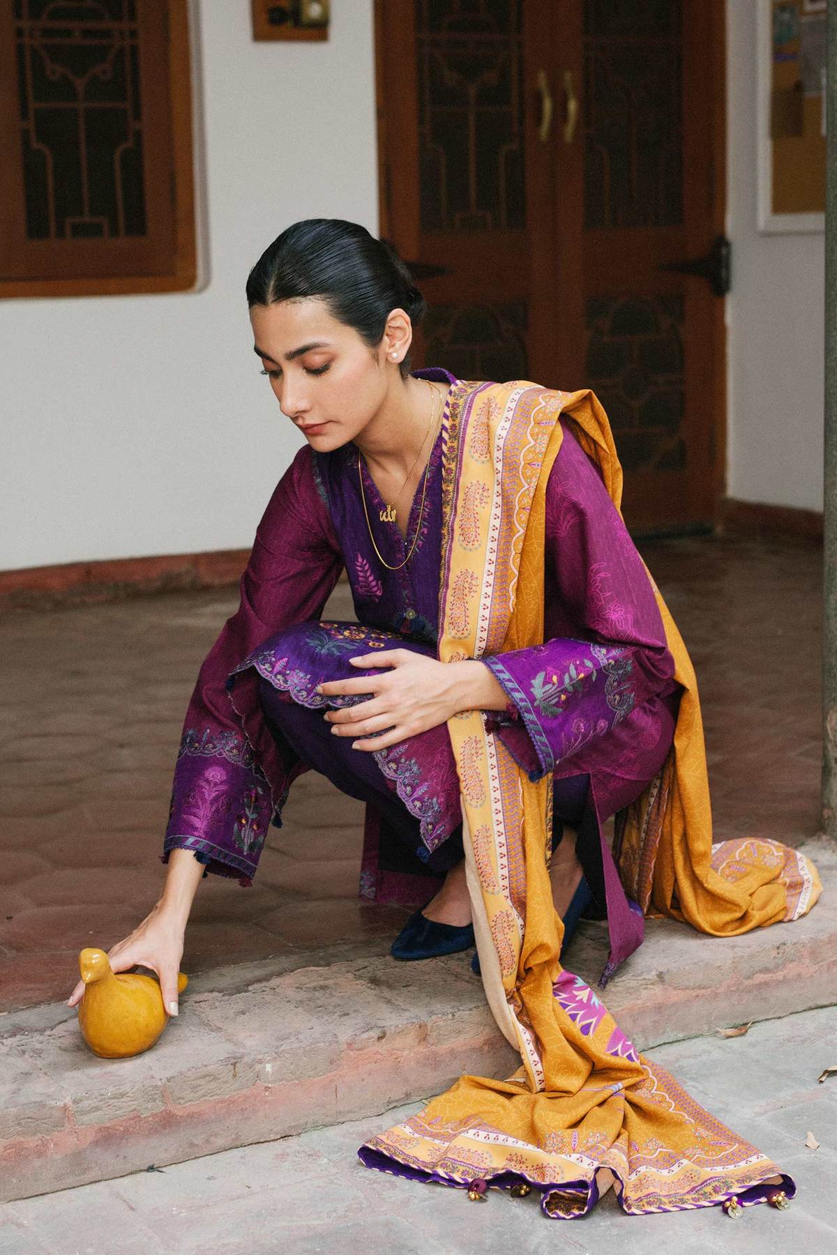 ZW21-6A | Zara Shahjahan Coco Winter 2021 Collection | Unstitched Embroidered linen Suits
