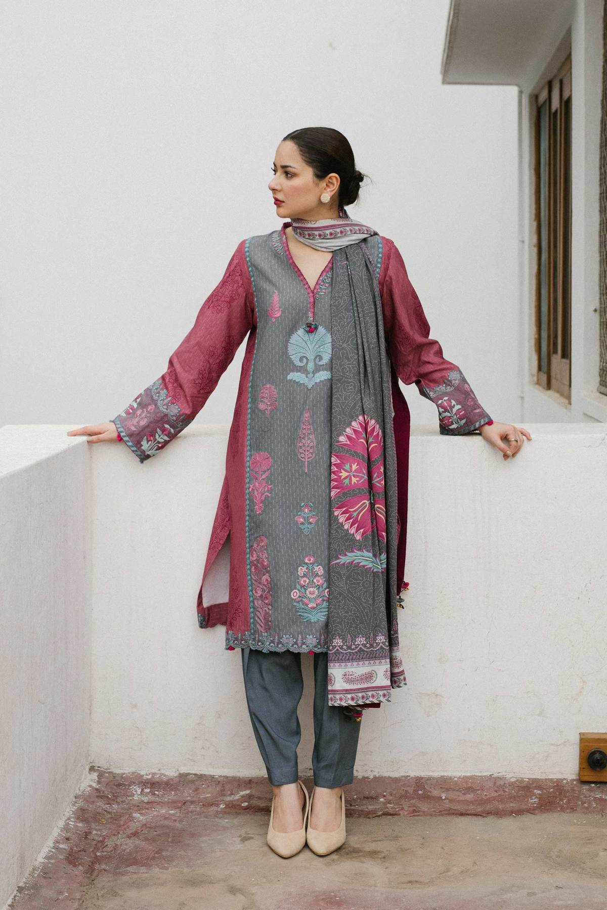 ZW21-6B | Zara Shahjahan Coco Winter 2021 Collection | Unstitched Embroidered linen Suits