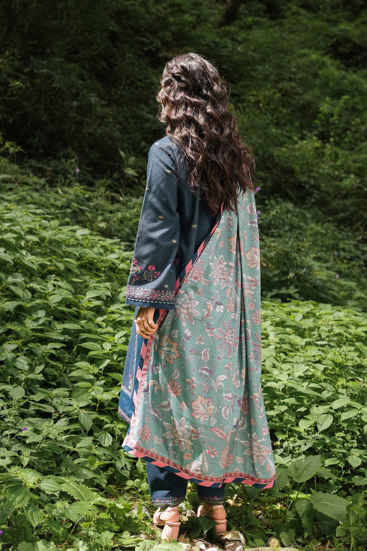 ZW22-1B | Zara Shahjahan Coco Winter Collection 2022 | Unstitched Embroidered Khaddar Linen Suits