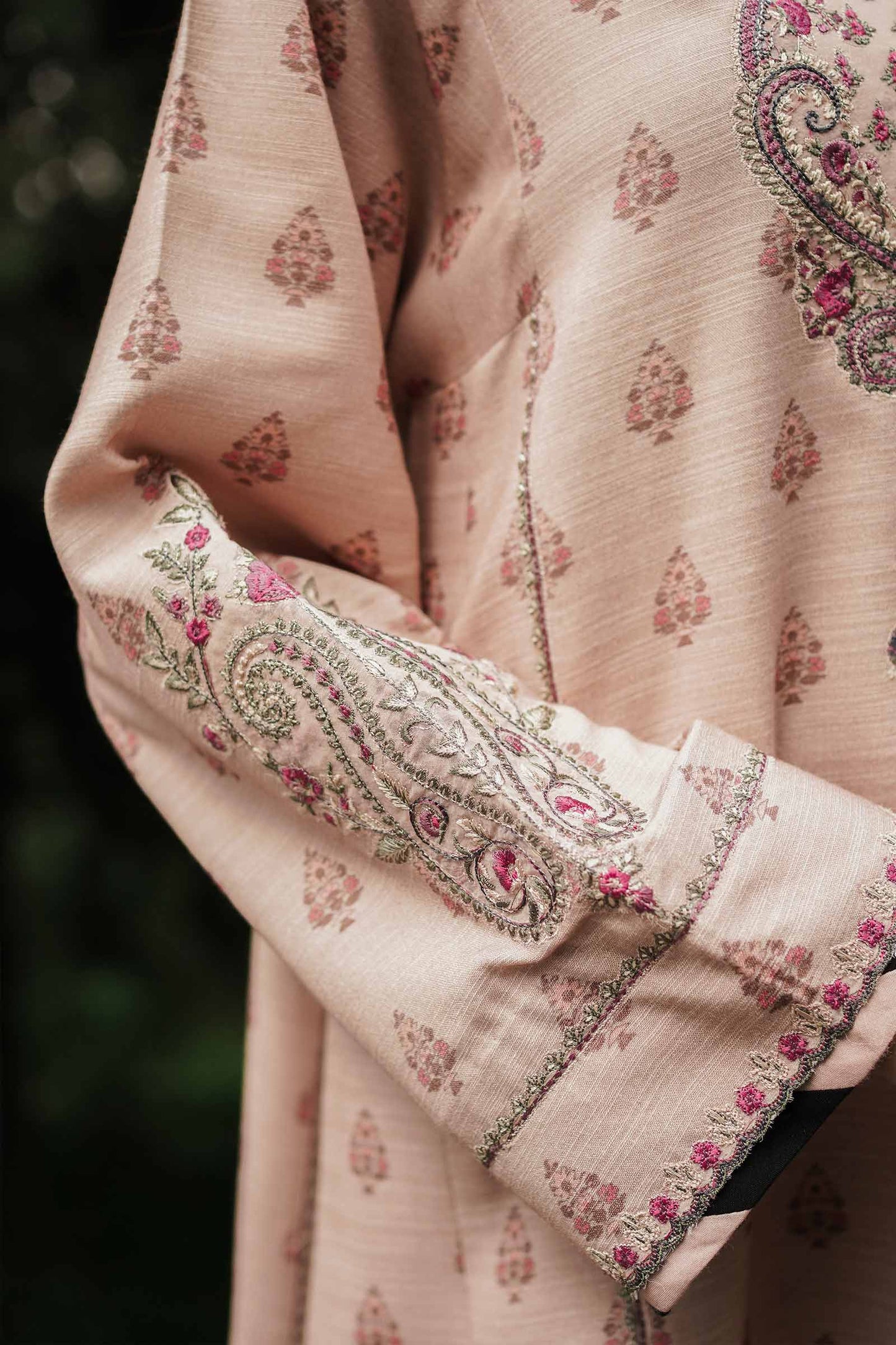 ZW22-3A | Zara Shahjahan Coco Winter Collection 2022 | Unstitched Embroidered Khaddar Linen Suits