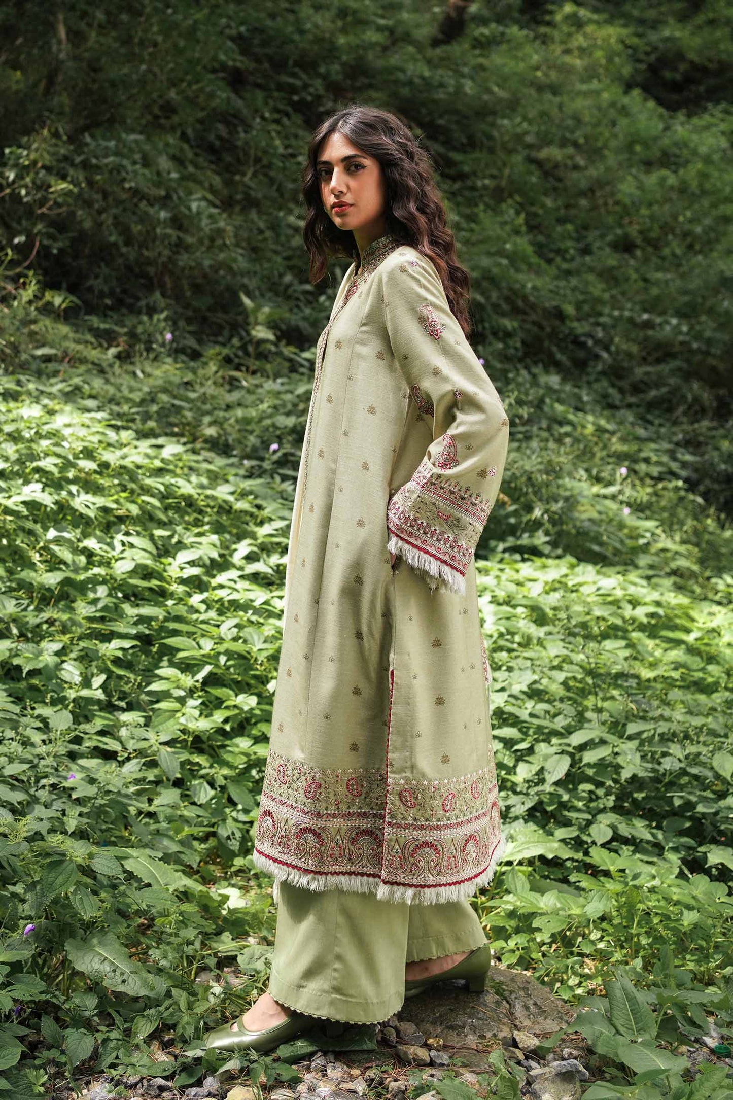 ZW22-6B | Zara Shahjahan Coco Winter Collection 2022 | Unstitched Embroidered Khaddar Linen Suits