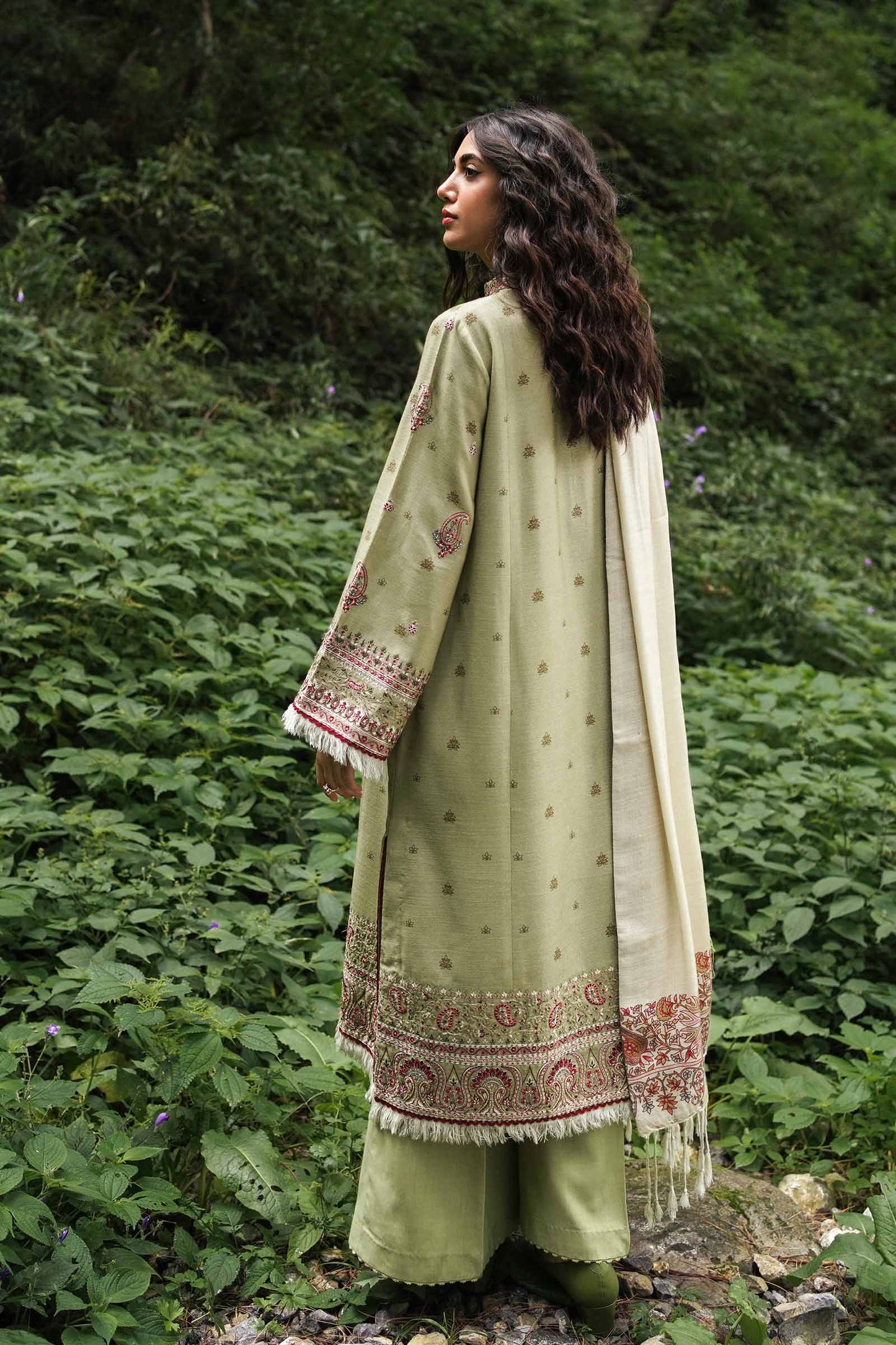 ZW22-6B | Zara Shahjahan Coco Winter Collection 2022 | Unstitched Embroidered Khaddar Linen Suits
