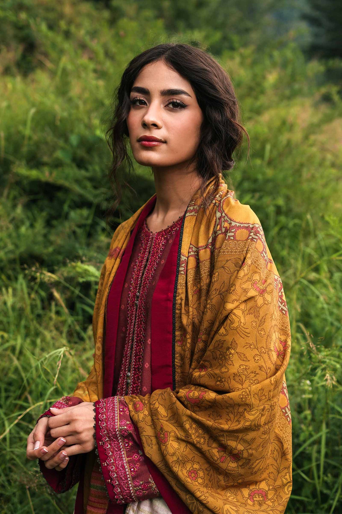 ZW22-7B | Zara Shahjahan Coco Winter Collection 2022 | Unstitched Embroidered Khaddar Linen Suits
