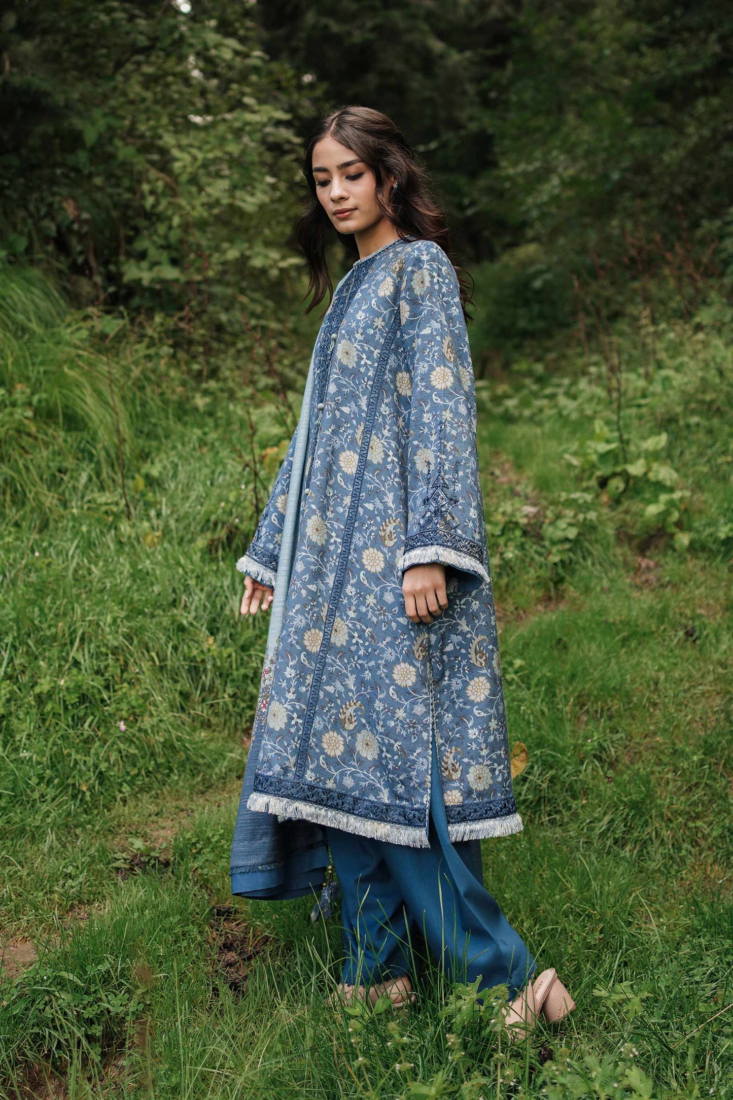 ZW22-8A | Zara Shahjahan Coco Winter Collection 2022 | Unstitched Embroidered Khaddar Linen Suits