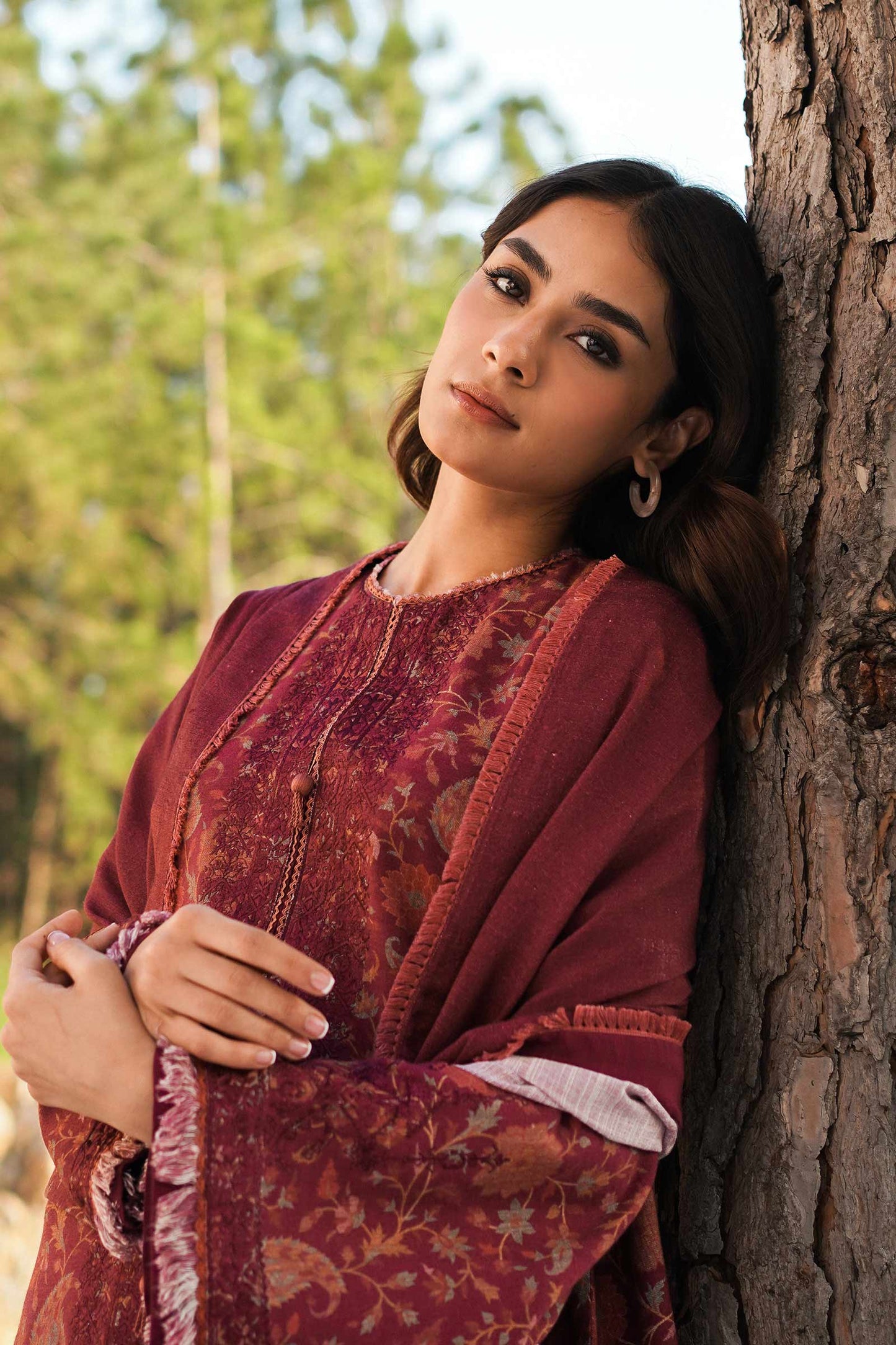 ZW22-8B | Zara Shahjahan Coco Winter Collection 2022 | Unstitched Embroidered Khaddar Linen Suits