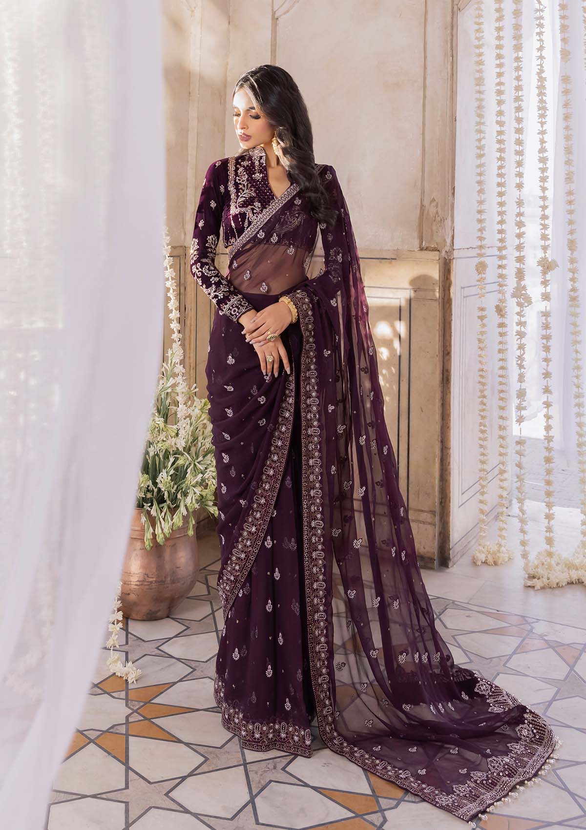 BAAGH - LOOK 07 | AIK Atelier Baagh Unstitched Velvet Winter Collection 2022 | Unstitched Embroidered Velvet Suits